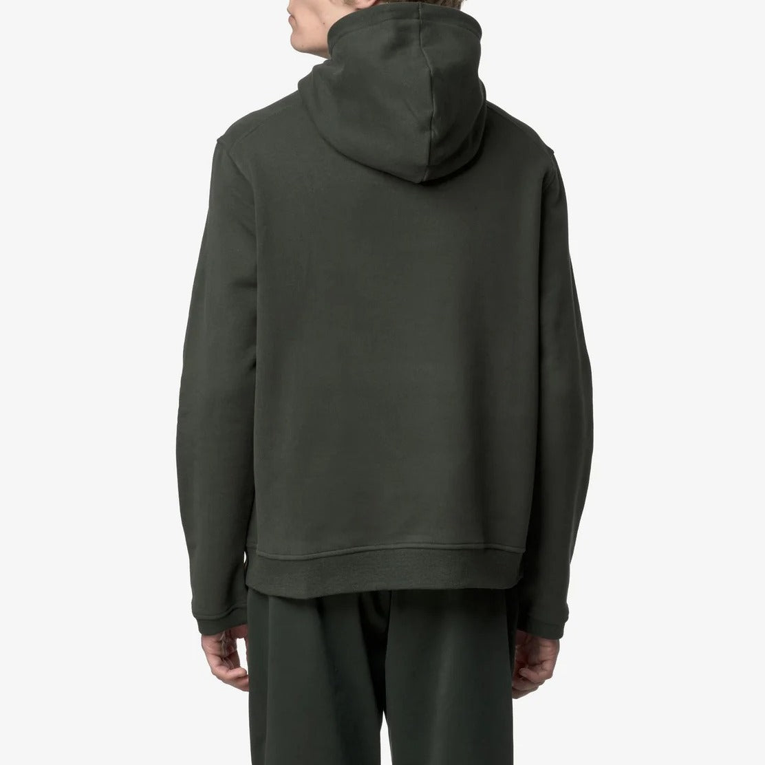 K-WAY FELPA Uomo LORLEAU COTTON CASHMERE-Green Blackish