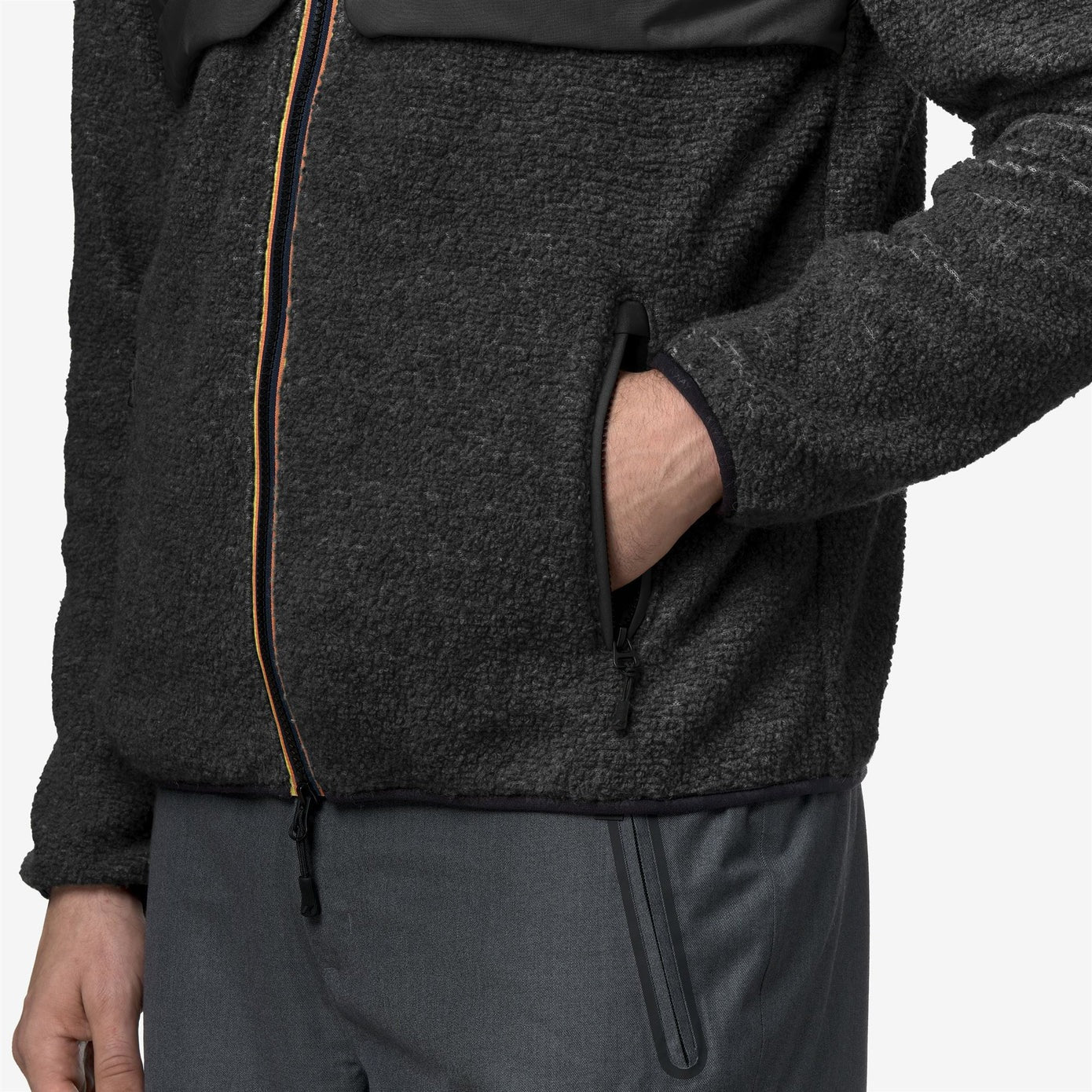 K-WAY Felpa Uomo BAUGES W POLAR-Black Pure