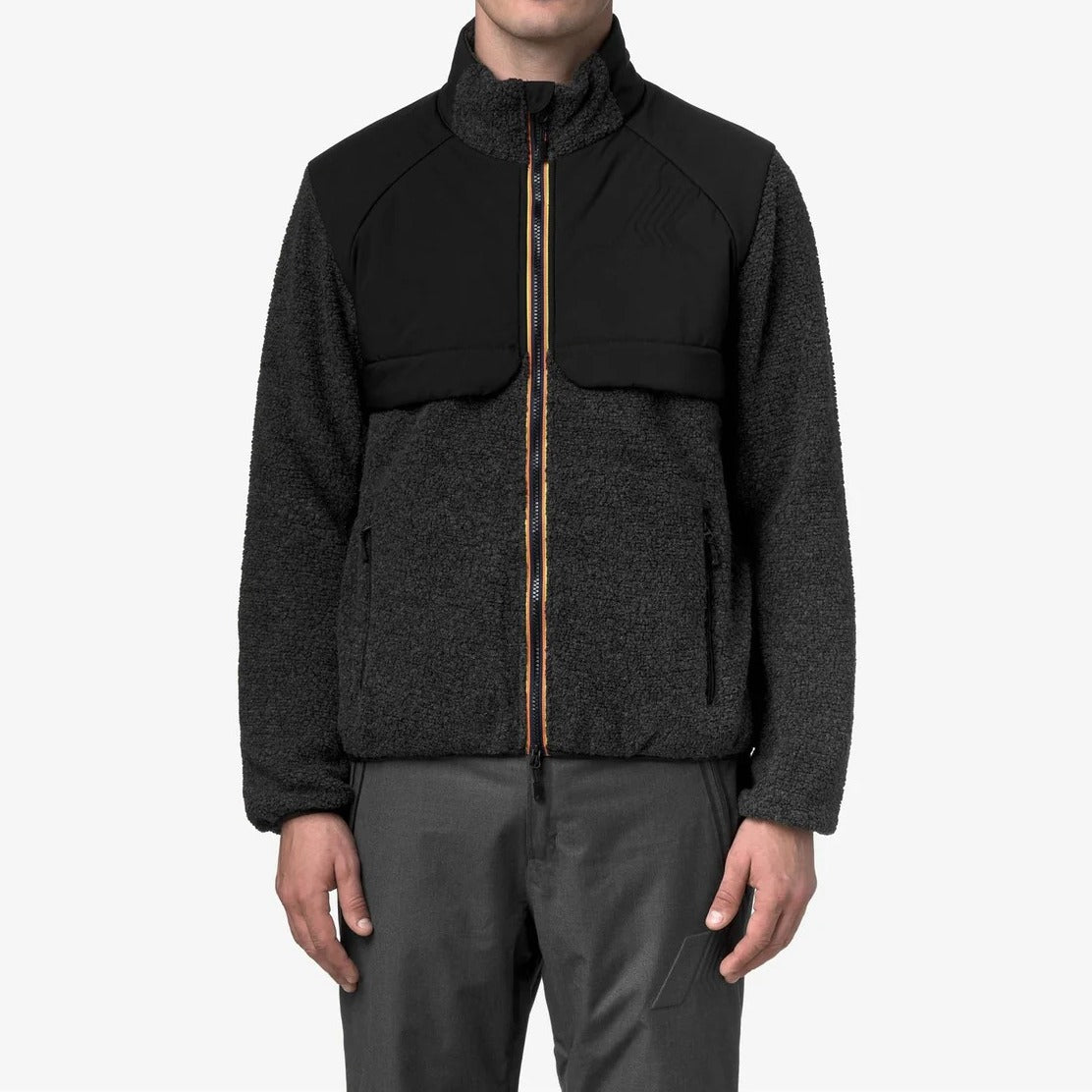 K-WAY Felpa Uomo BORNES W POLAR-Black Pure