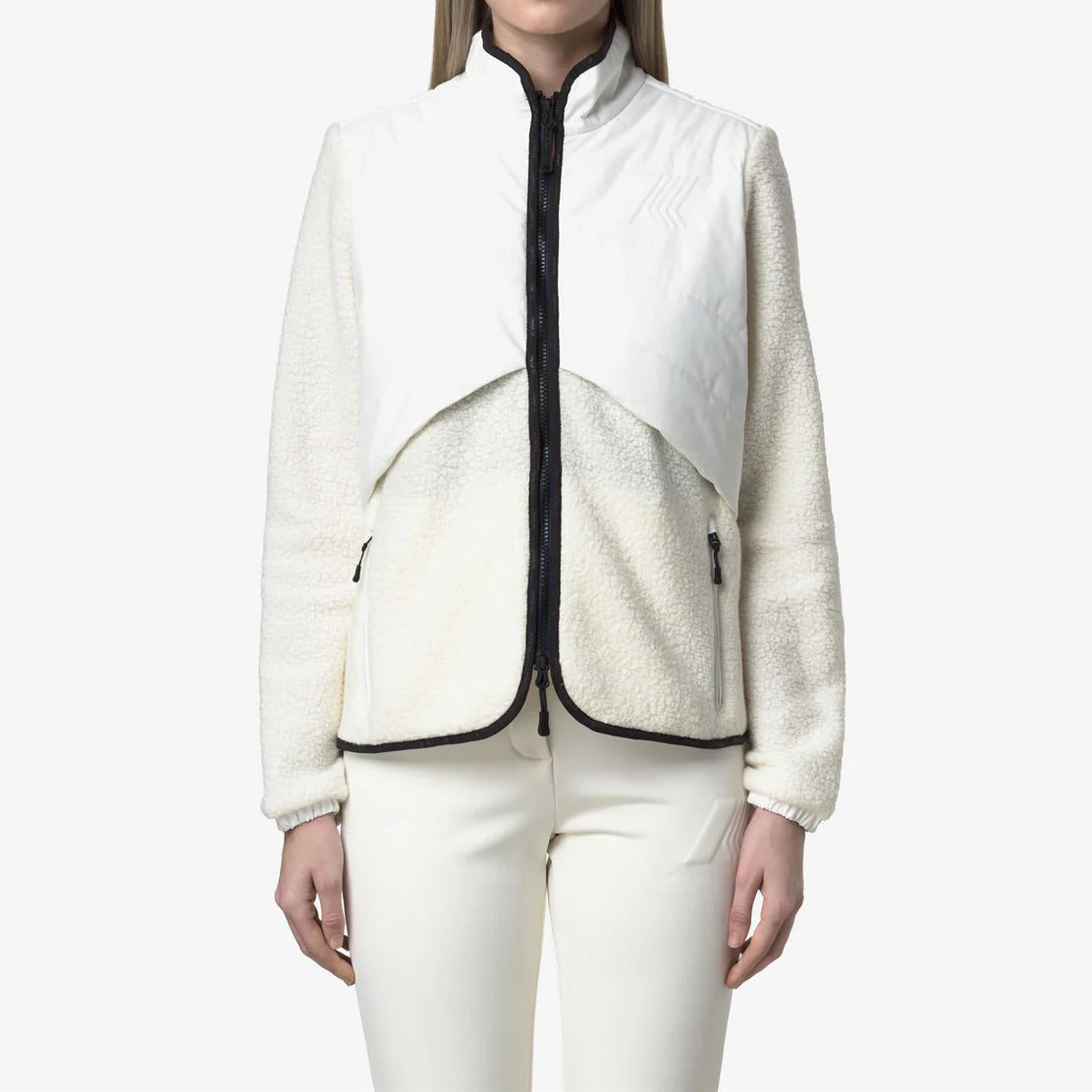 K-WAY Giubbino Donna LUBERON W POLAR-White Gardenia