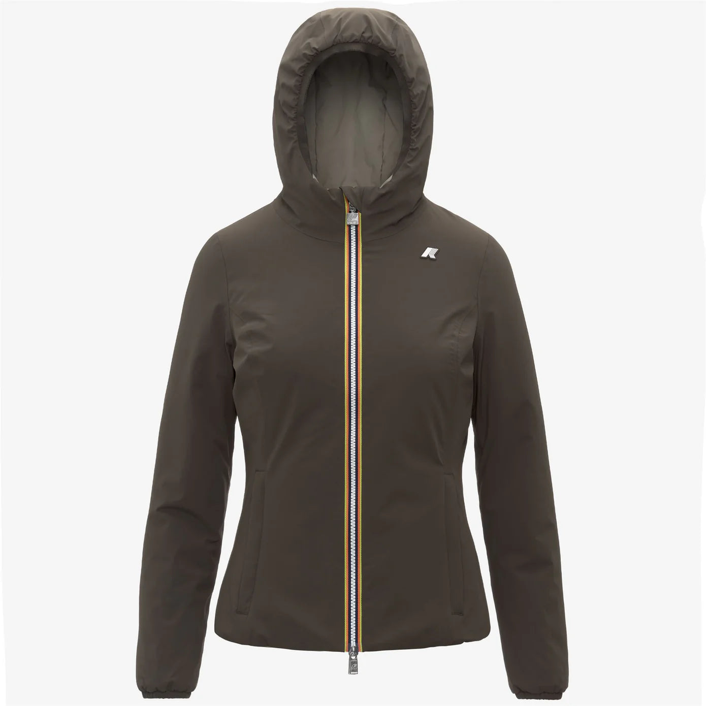 K-WAY Giubbino Donna Lily St Warm Reversible-Black Olive/Green Oak