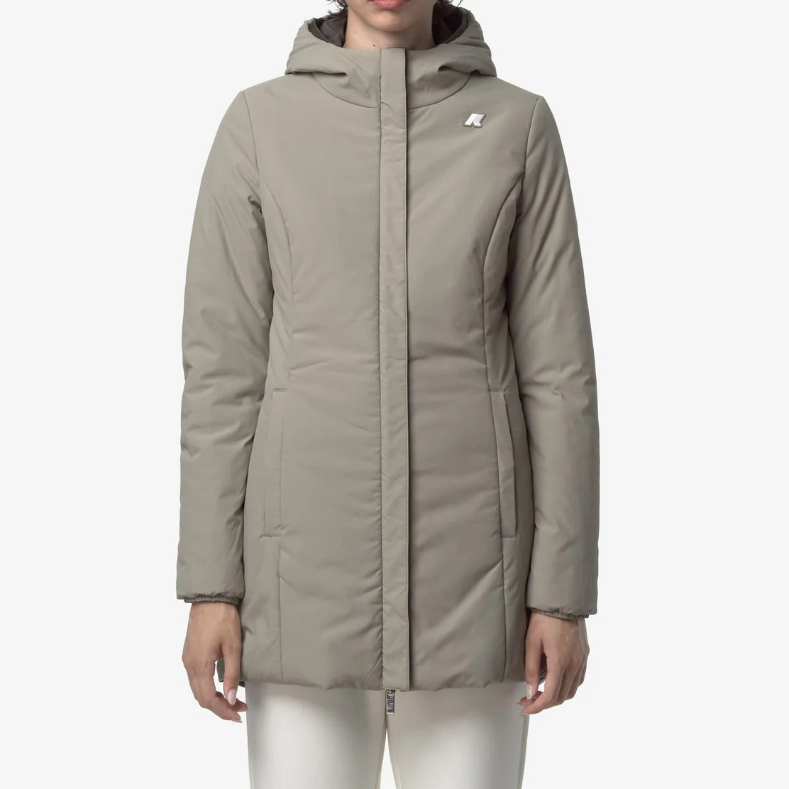 K-WAY Giubbino Donna DENISE ST WARM Reversible-Black Olive/Green Oak