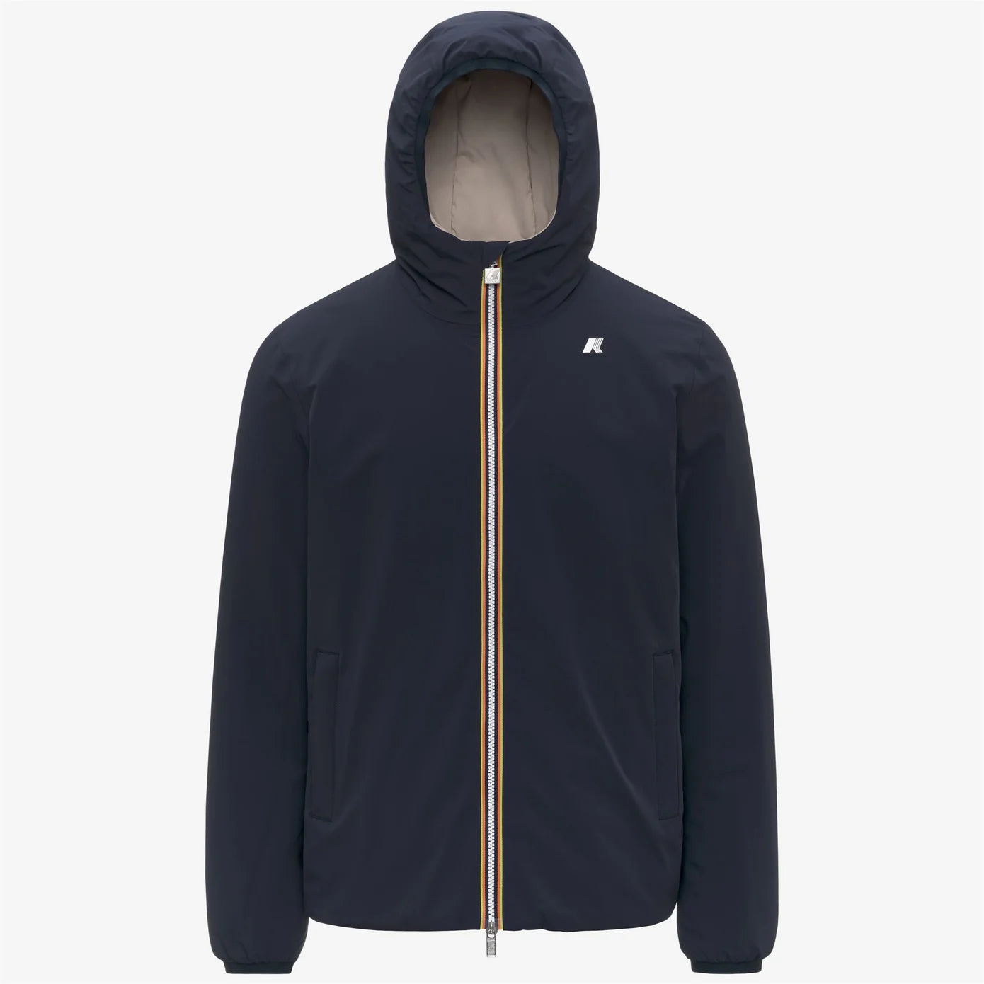 K-WAY Giubbino Uomo JACK ST WARM Reversible-Blue Depth/Beige Cashmere