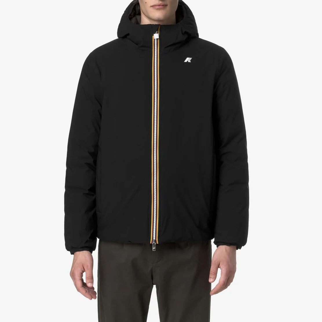 K-WAY Giubbino Uomo JACK ST THERMO Reversible-Black Pure/Black Olive