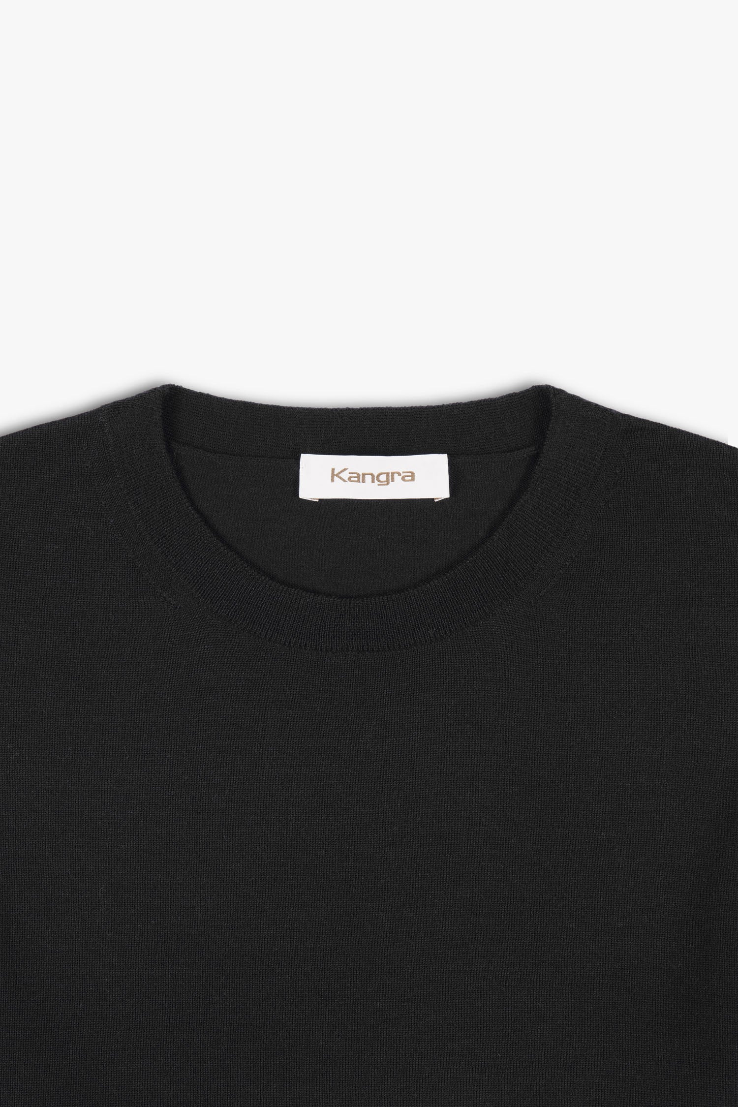 KANGRA Maglia Girocollo Uomo Lana Merino-Nero