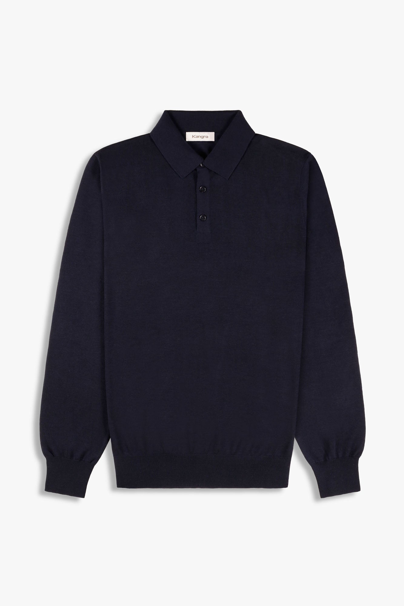 KANGRA Polo Uomo Lana Merino-Blu