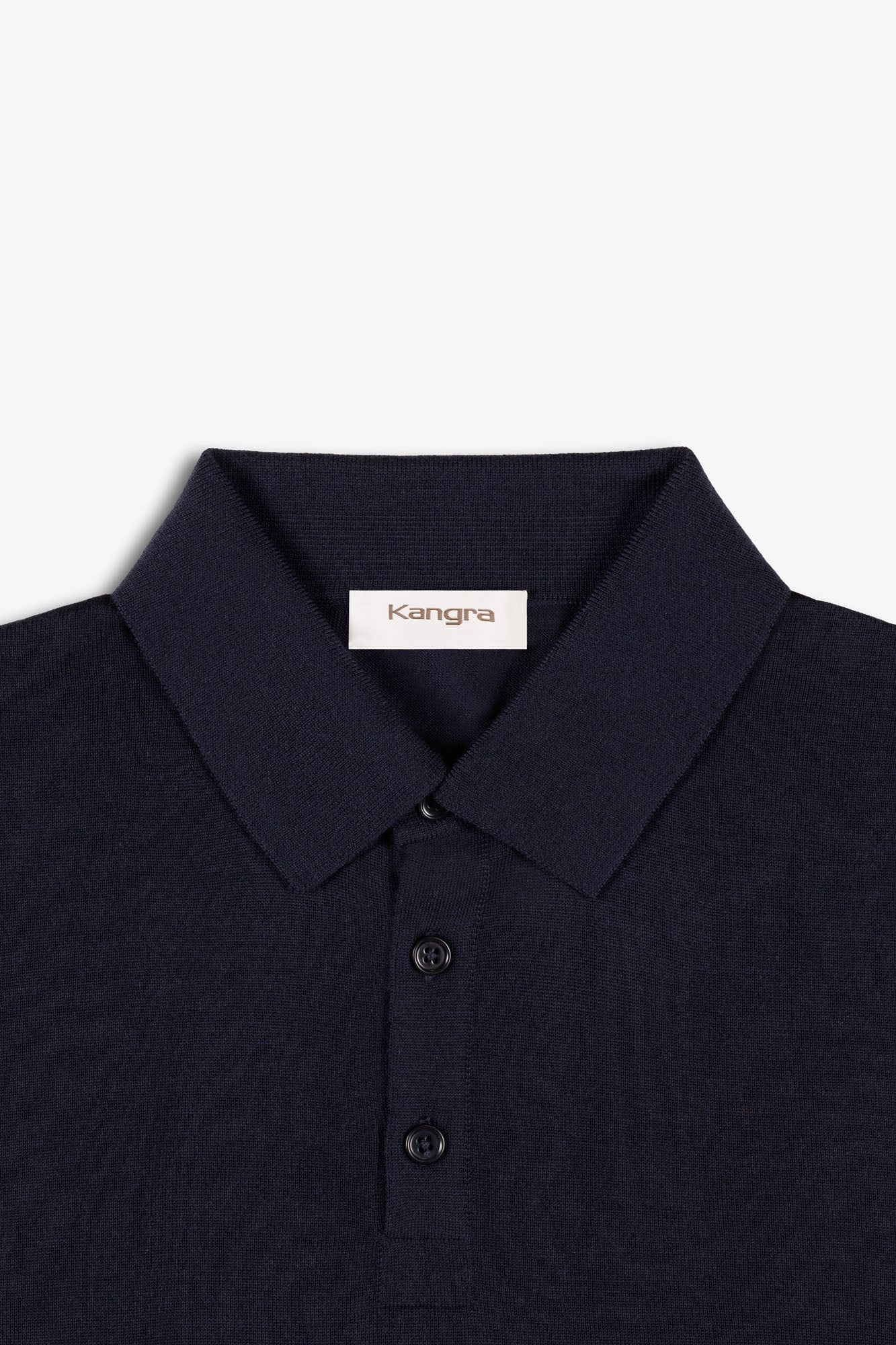KANGRA Polo Uomo Lana Merino-Blu