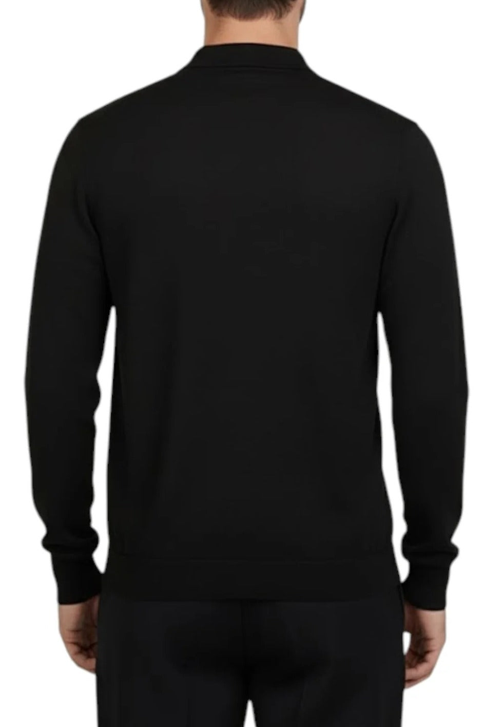 KANGRA Polo Uomo Lana Merino-Nero