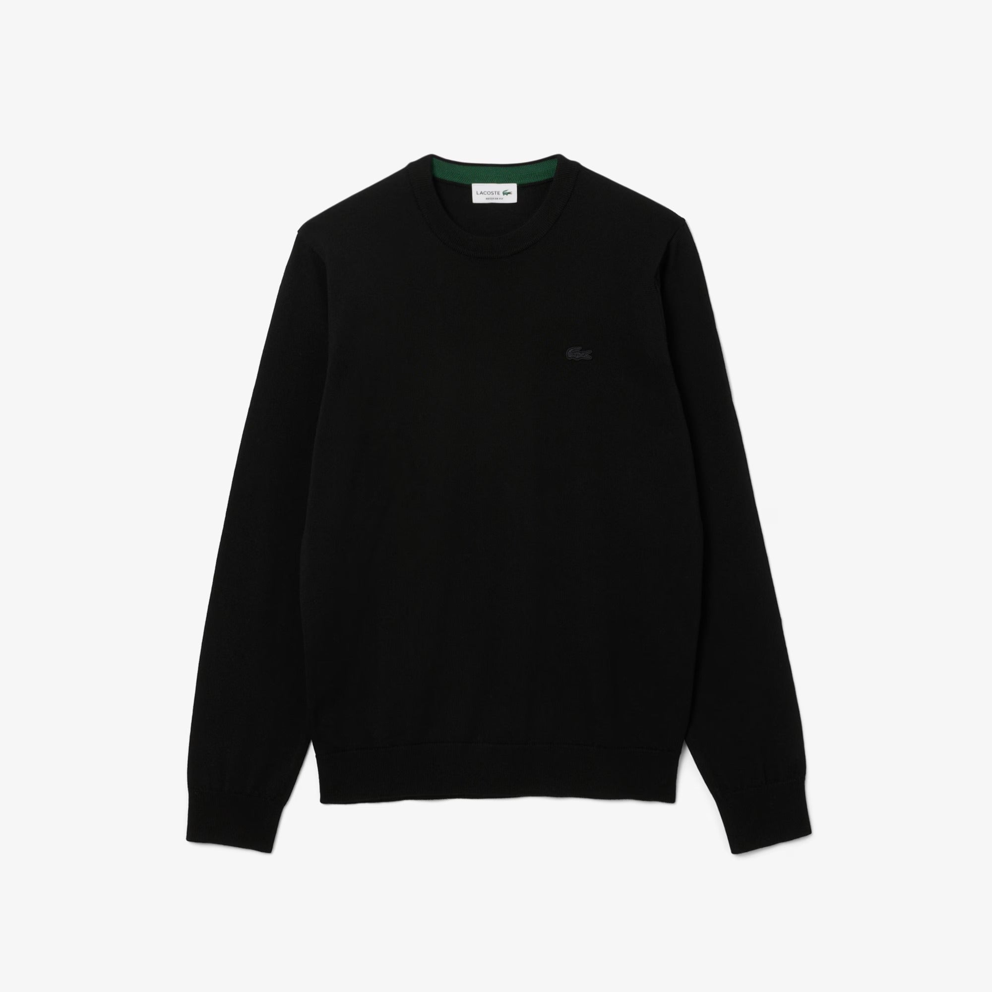 LACOSTE Pullover Uomo Lana Merino-Nero