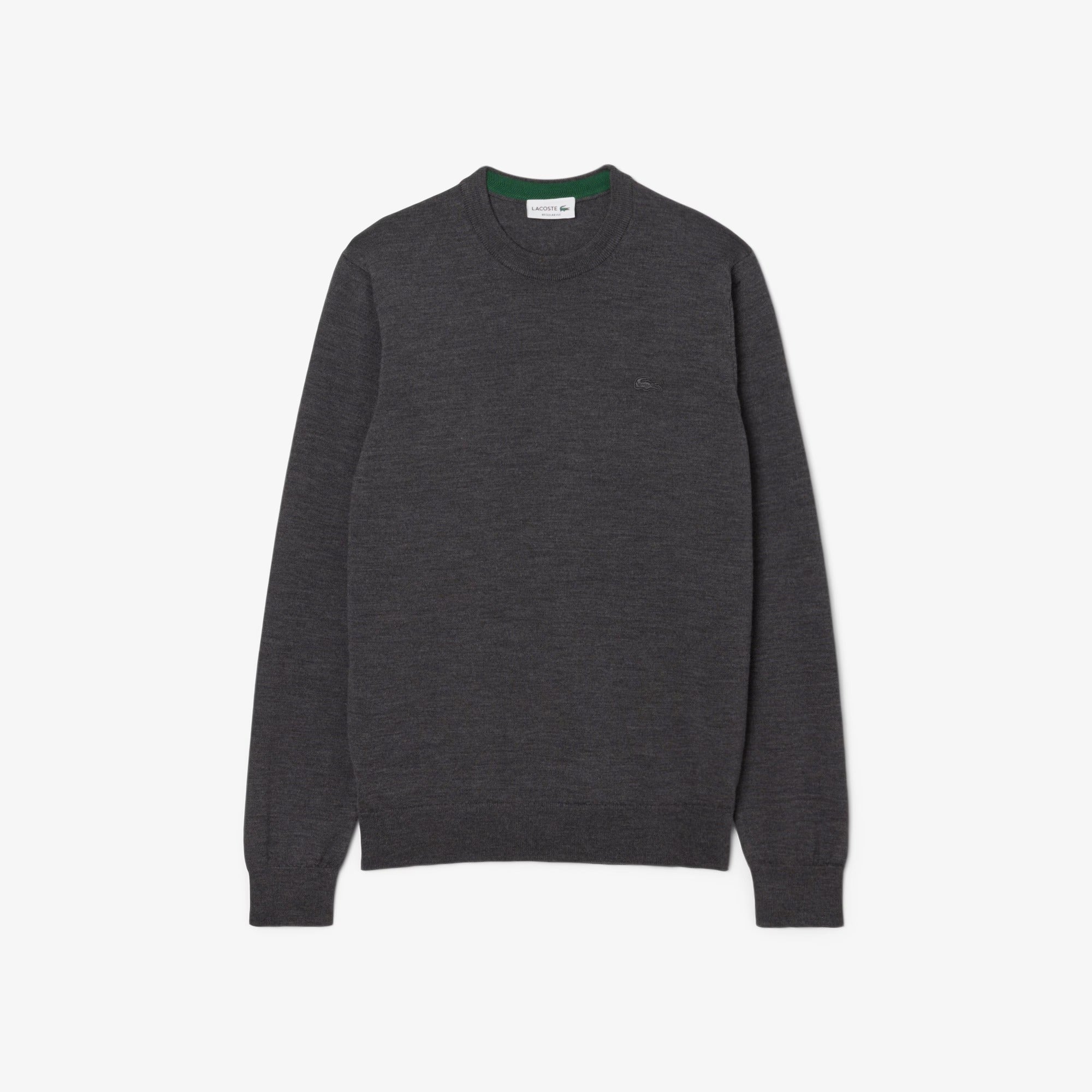 LACOSTE Pullover Uomo Lana Merino-Grigio Chine