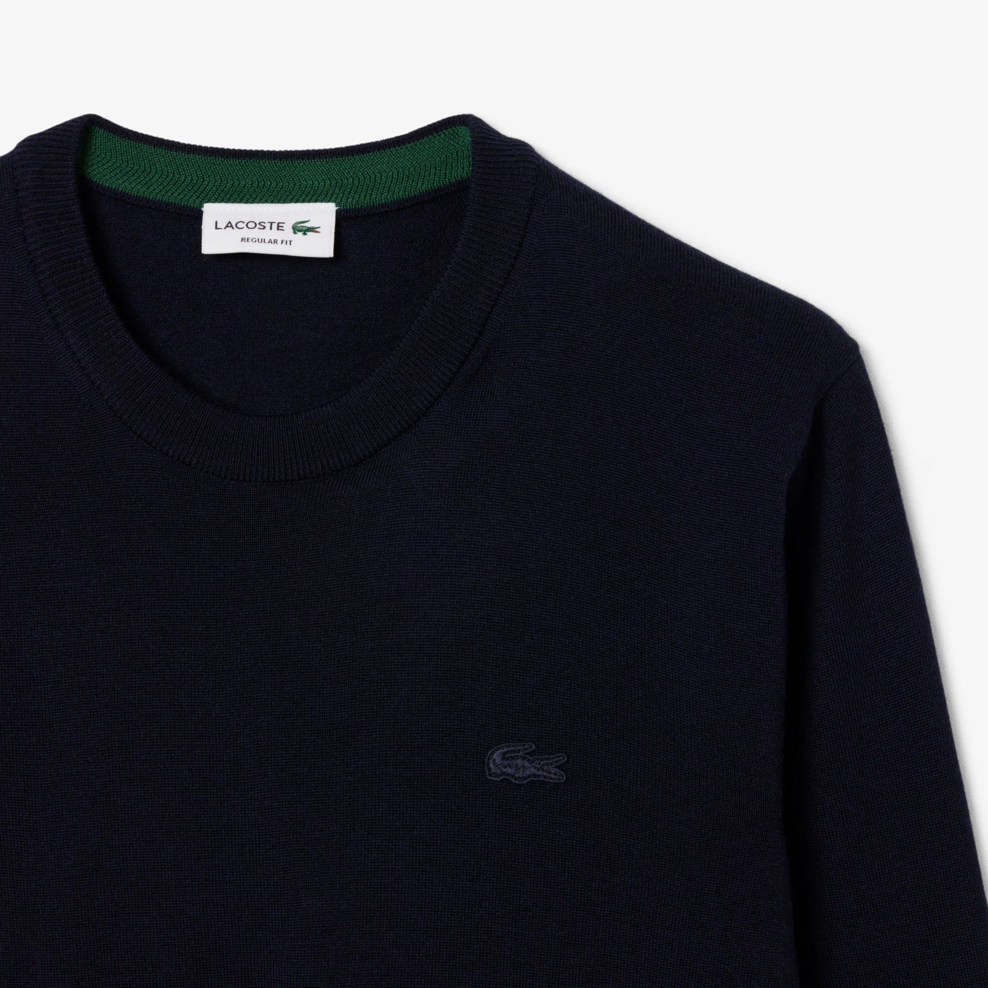LACOSTE Pullover Uomo Lana Merino-Blu Navy