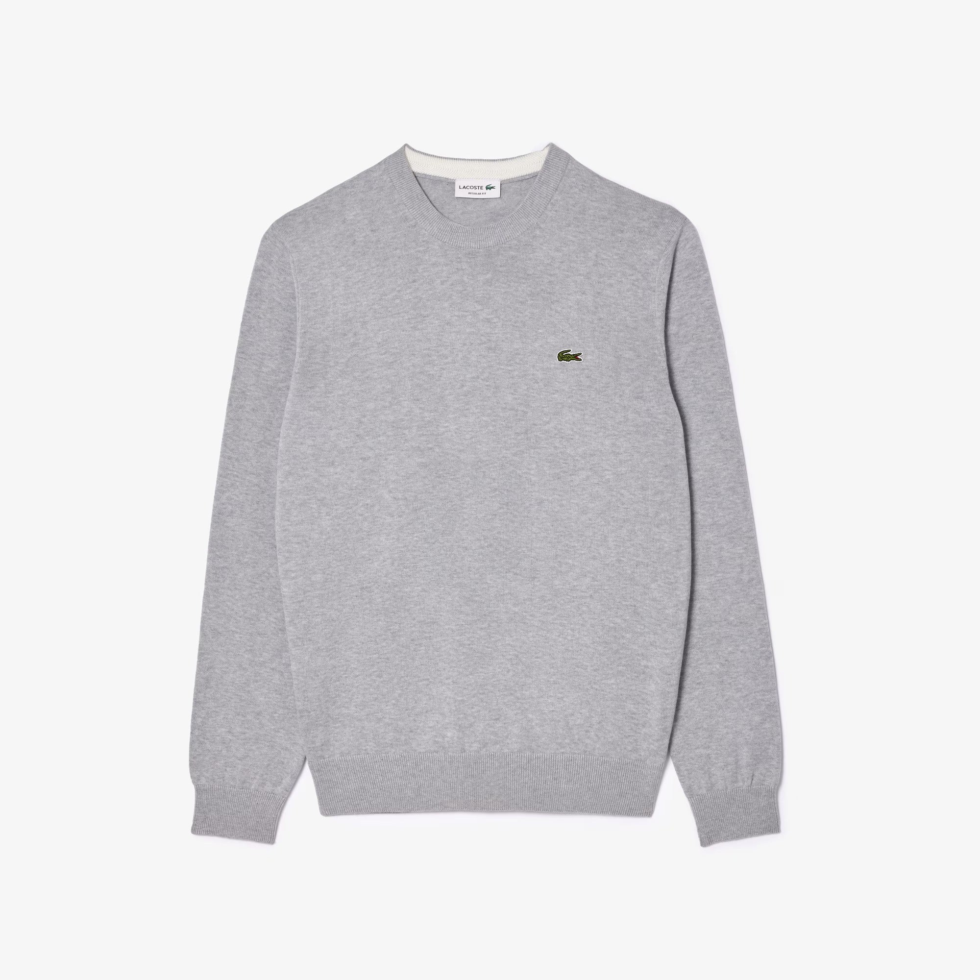 LACOSTE Pullover Uomo Cotone-Grigio Chine