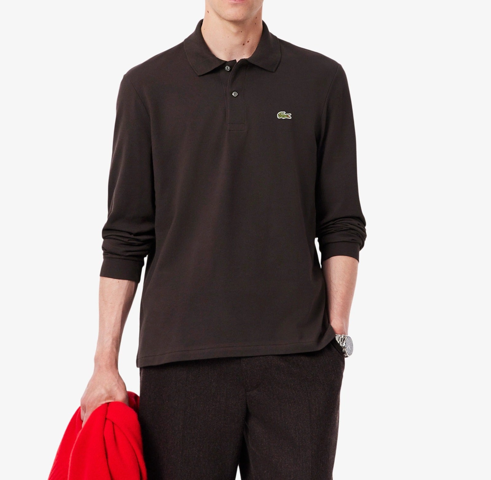 LACOSTE Polo Uomo L.12.12 Original-Marrone
