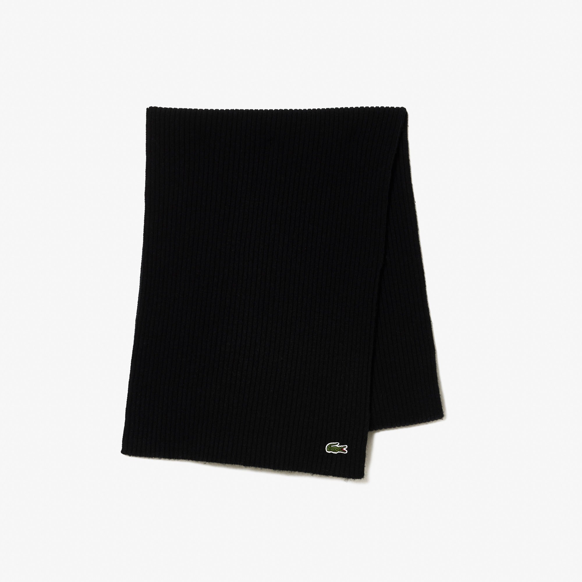 LACOSTE Sciarpa Unisex Lana Costine-Nero