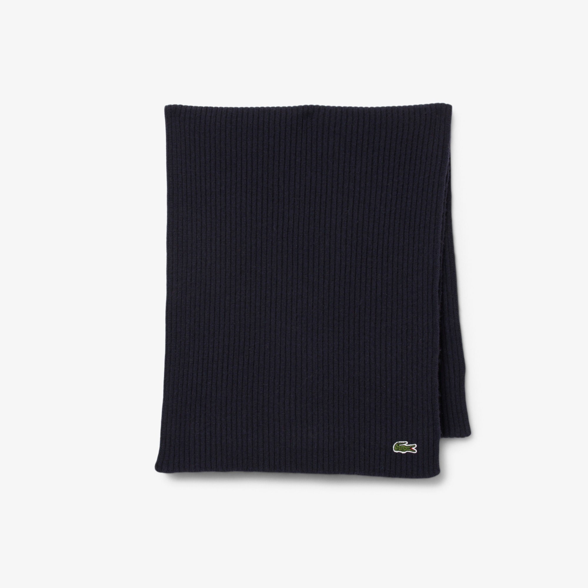 LACOSTE Sciarpa Unisex Lana Costine-Blu Navy