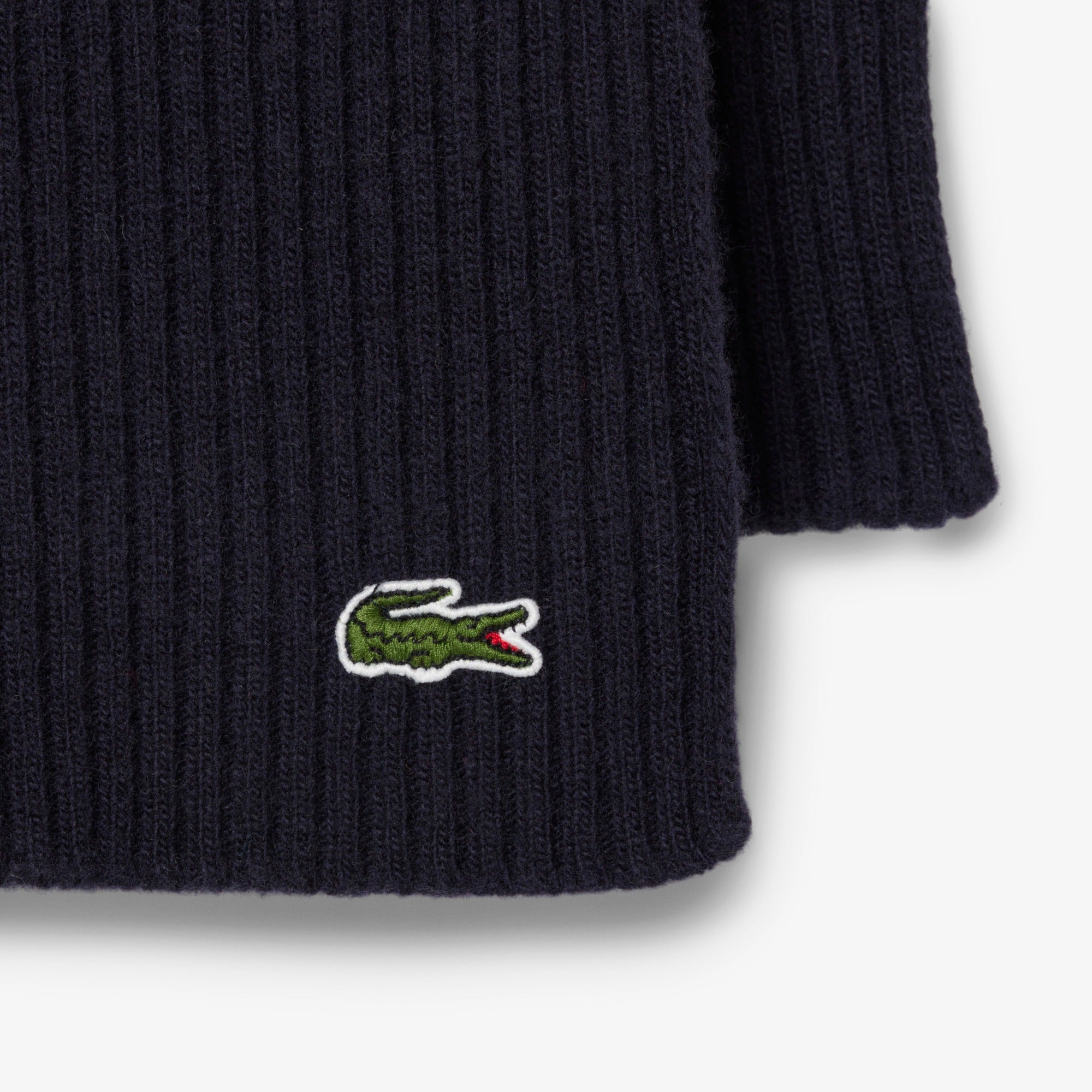 LACOSTE Sciarpa Unisex Lana Costine-Blu Navy
