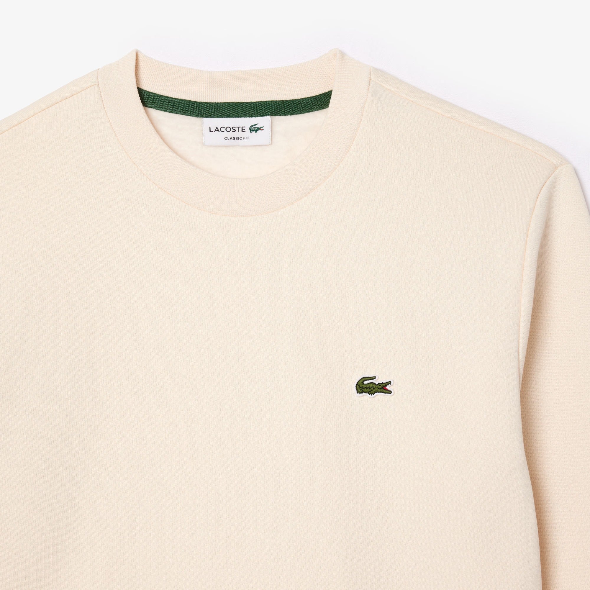 LACOSTE Felpa Uomo Misto Cotone-Bianco