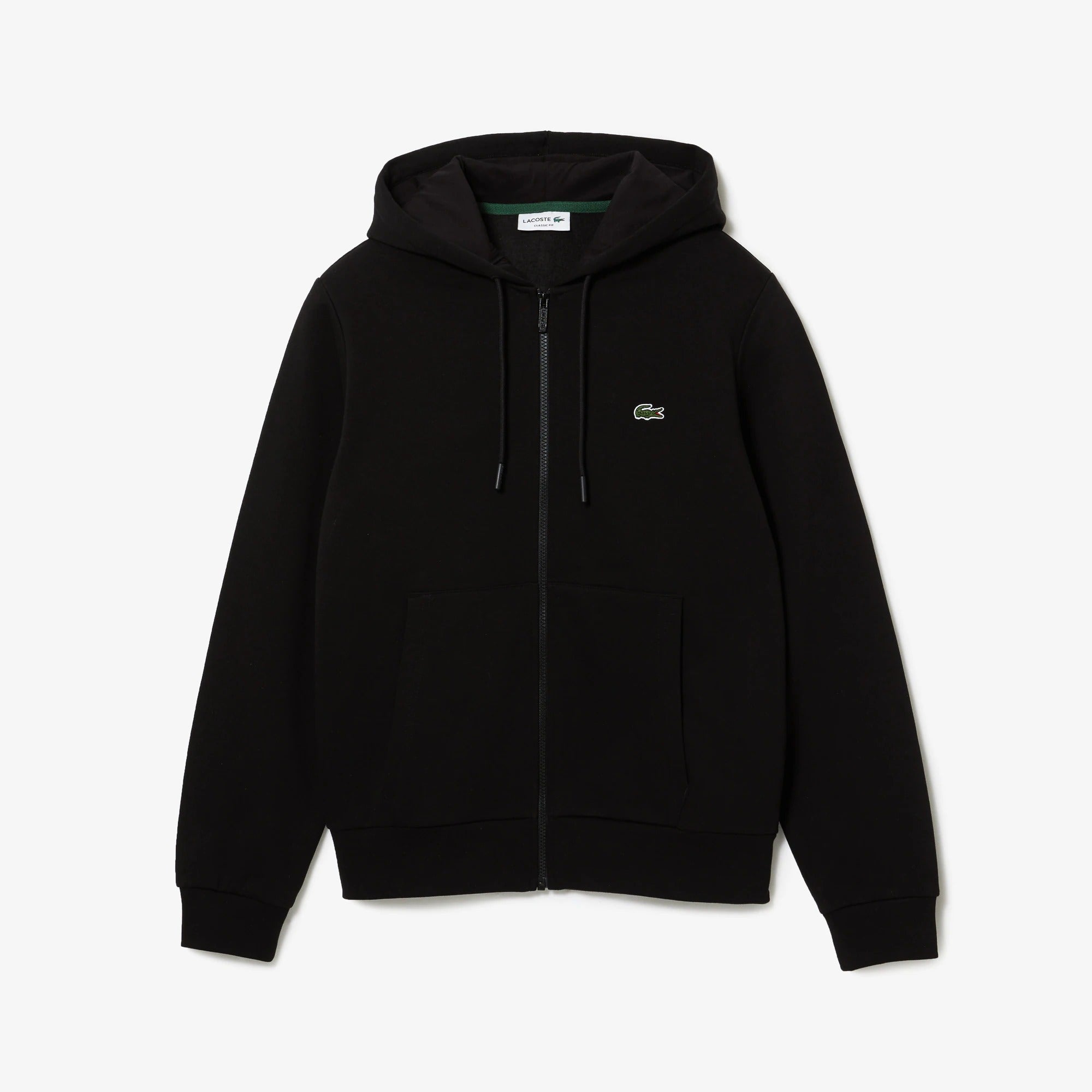 LACOSTE Felpa Uomo Cappuccio Zip-Nero