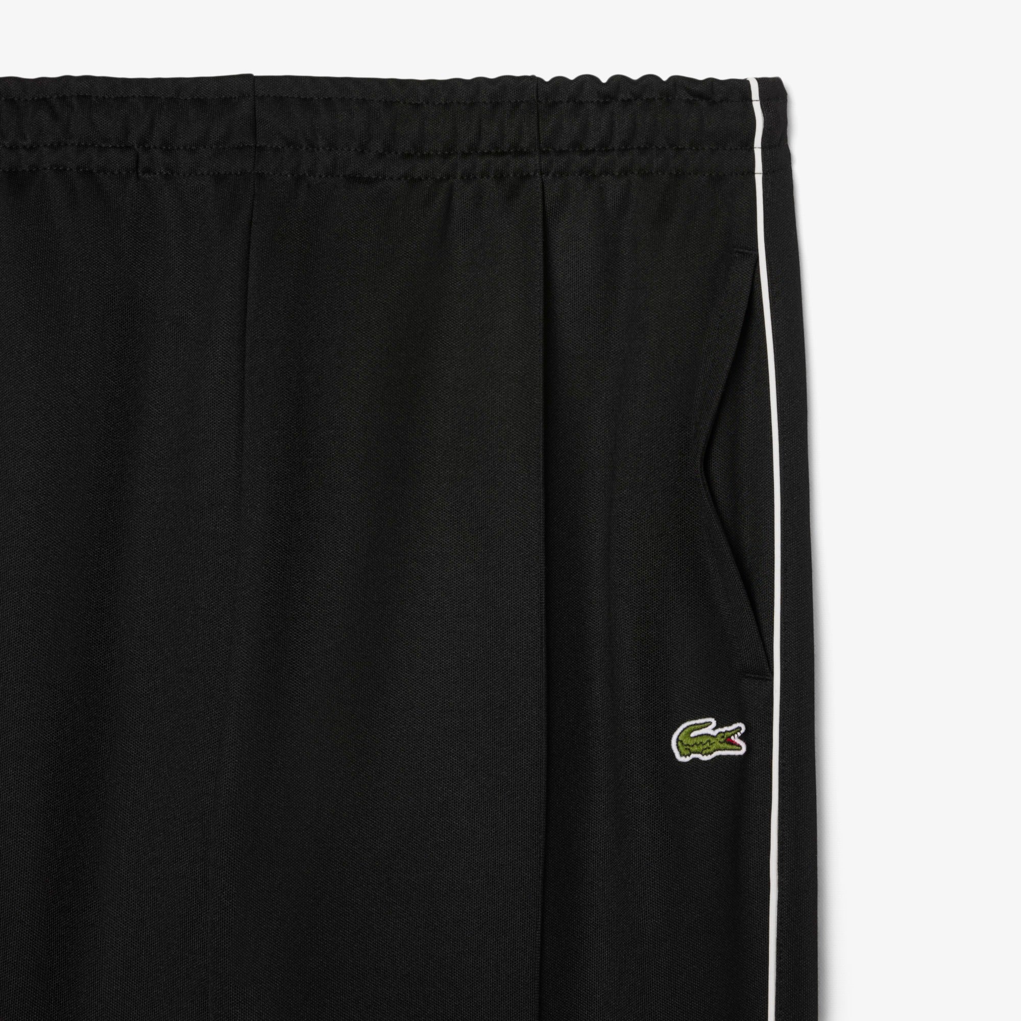 LACOSTE Pantalone Tuta Uomo Piqué-Nero