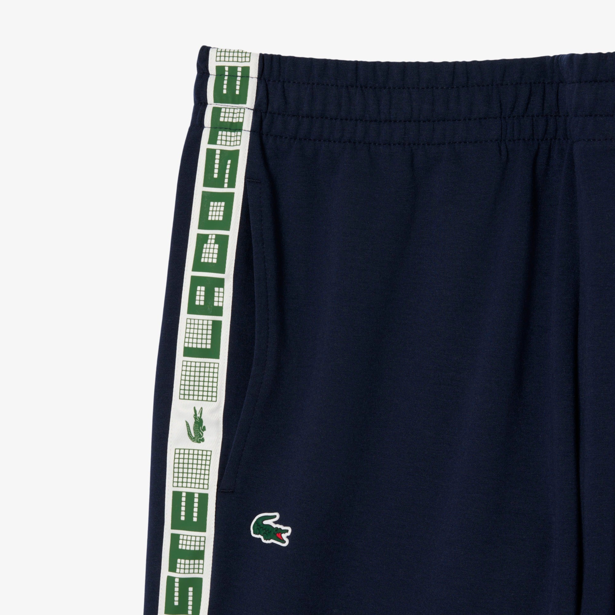LACOSTE Pantalone Tuta Uomo Banda Logo-Blu Navy