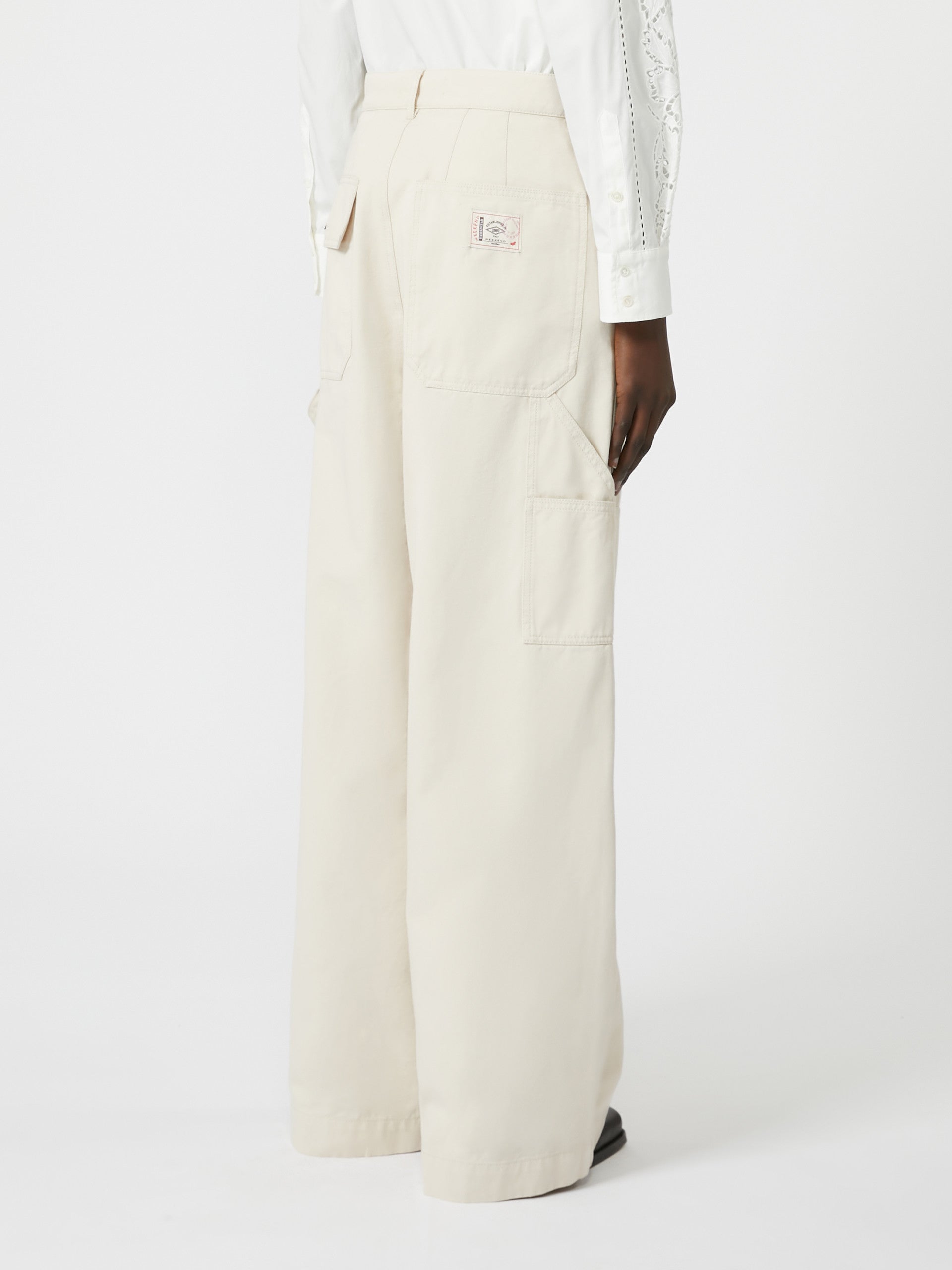 MAX MARA Pantalone Caronte Cotone-Avorio