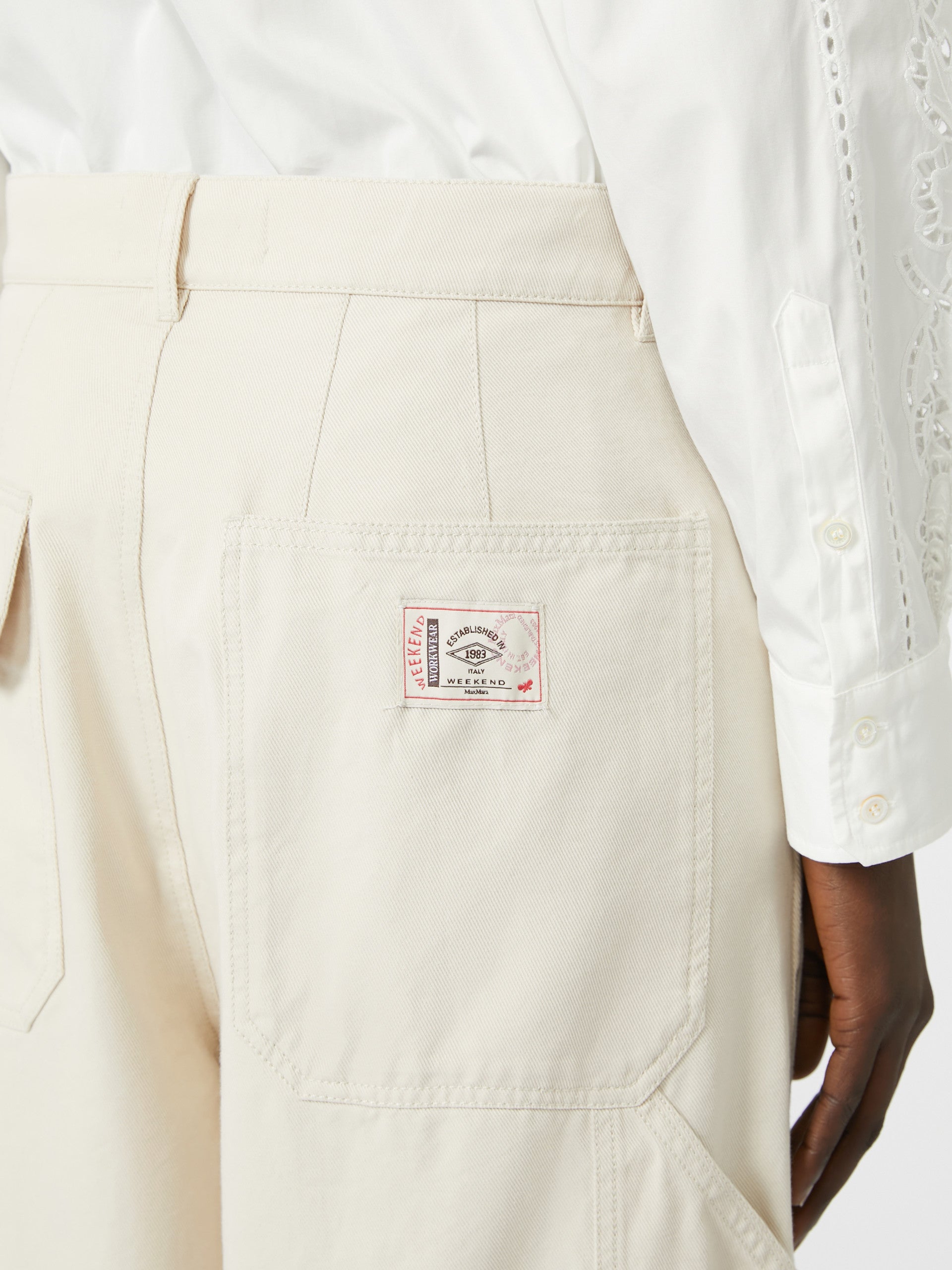 MAX MARA Pantalone Caronte Cotone-Avorio