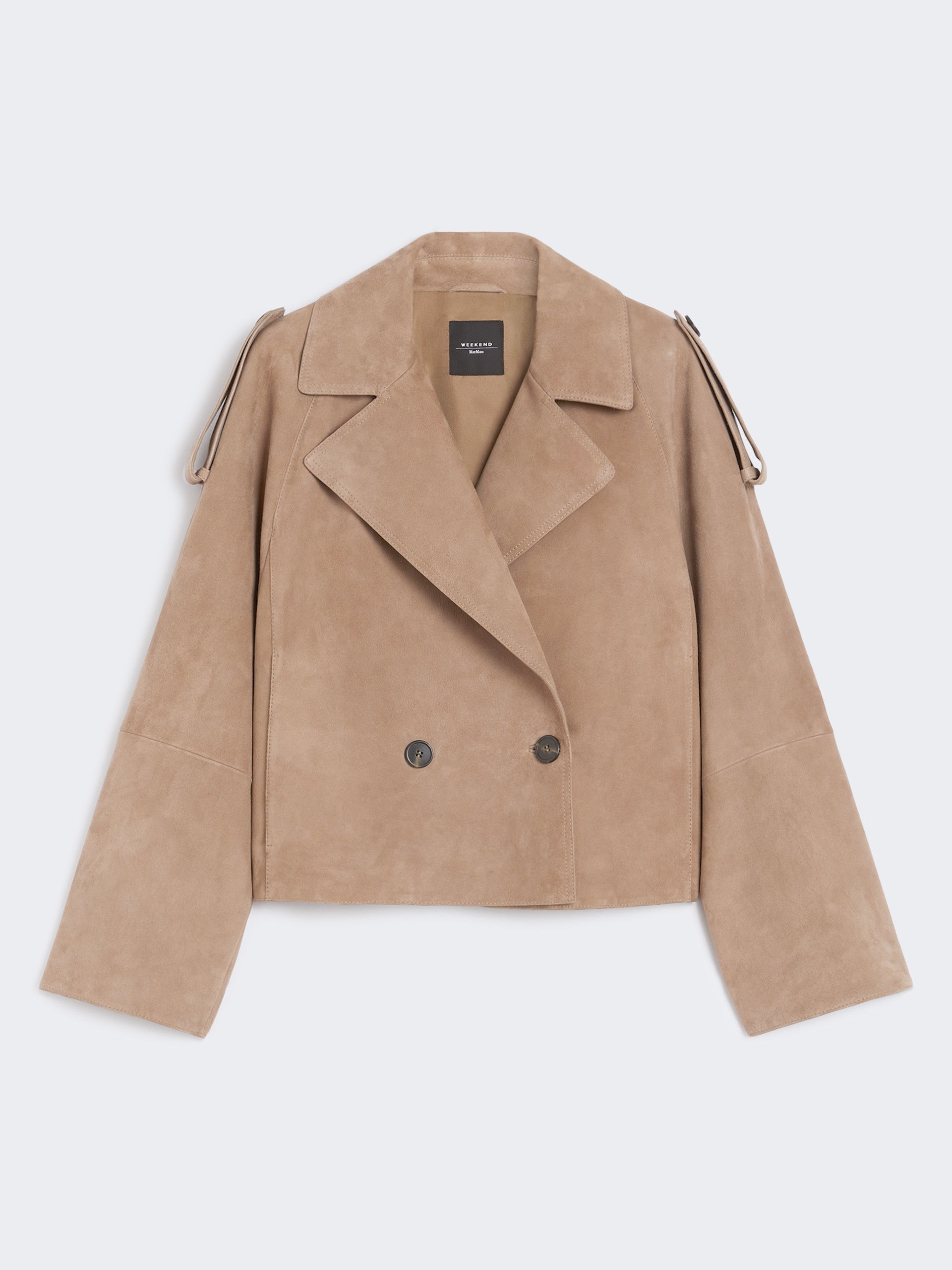 MAX MARA Giacca Maga Suede-Marron Glacé