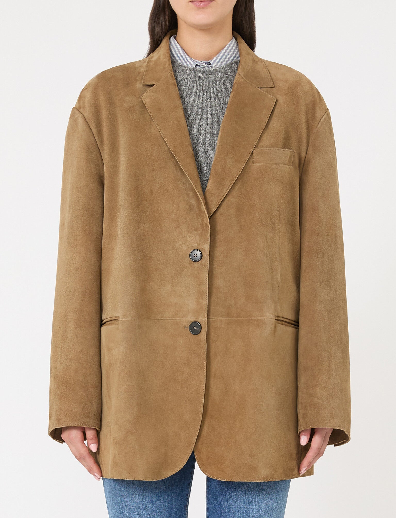 MAX MARA Giacca Rolanda Suede-Deserto