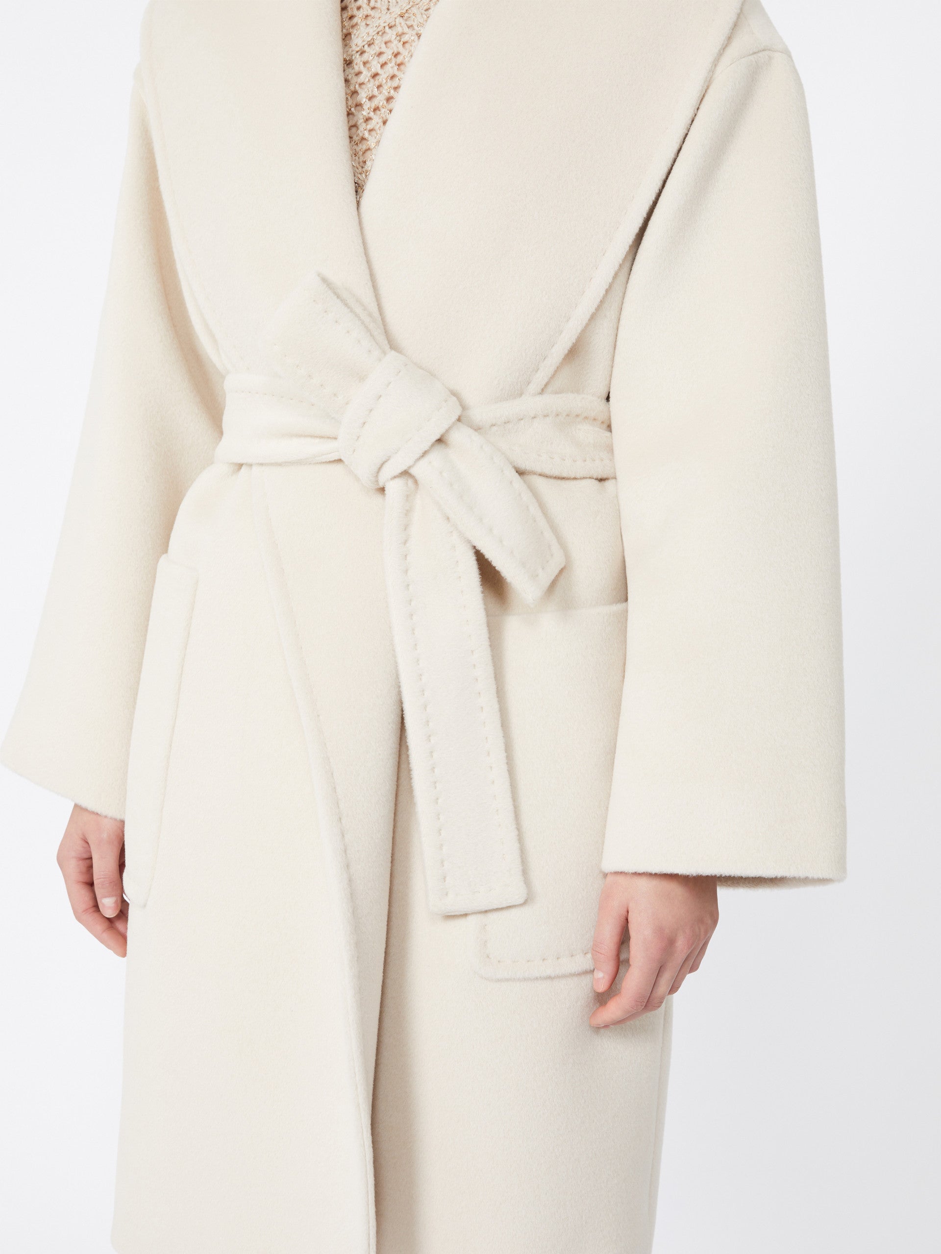 MAX MARA Cappotto Cloruro Alpaca Lana-Beige