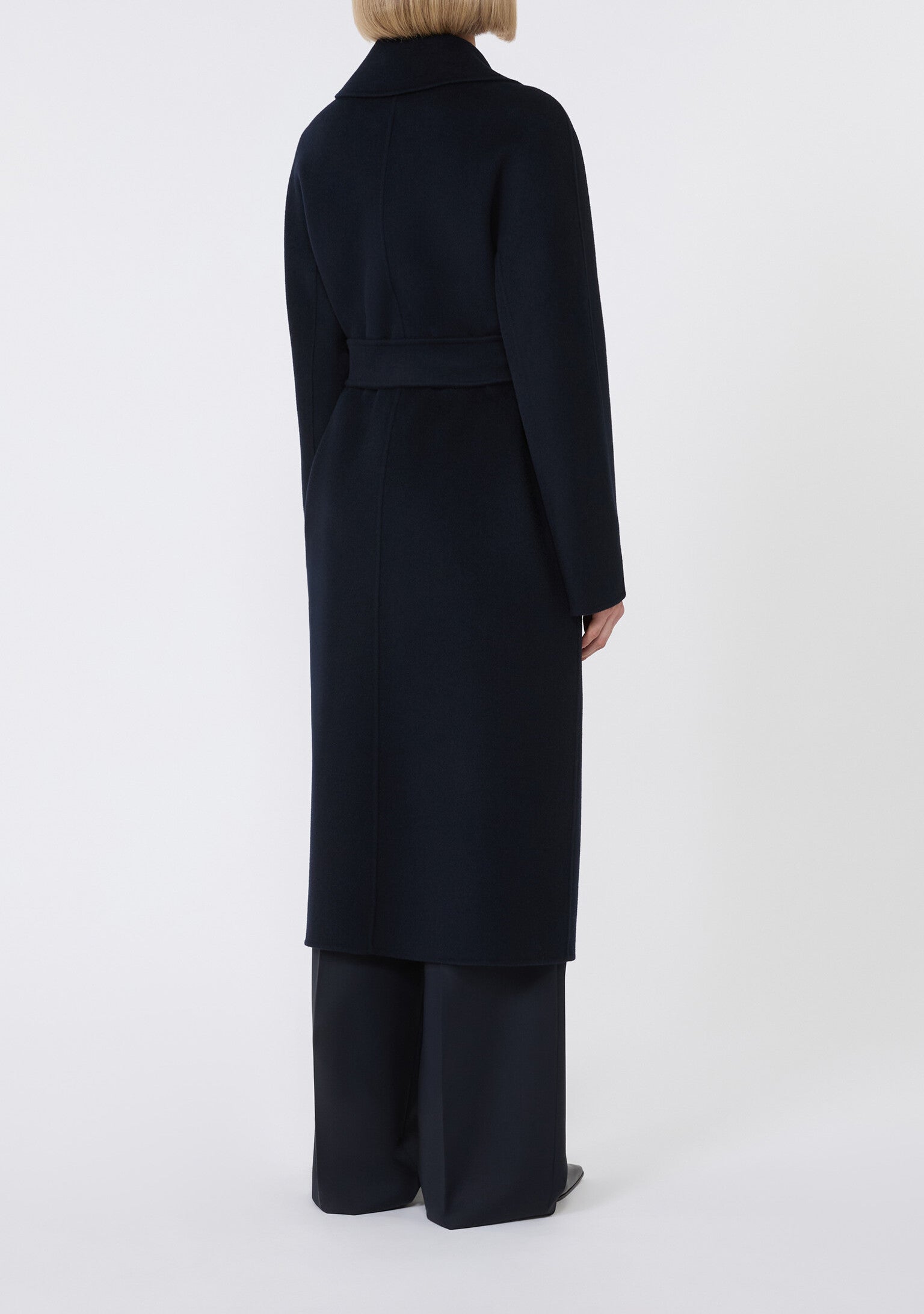 MAX MARA Cappotto Cles Lana Cashmere Seta-Blu