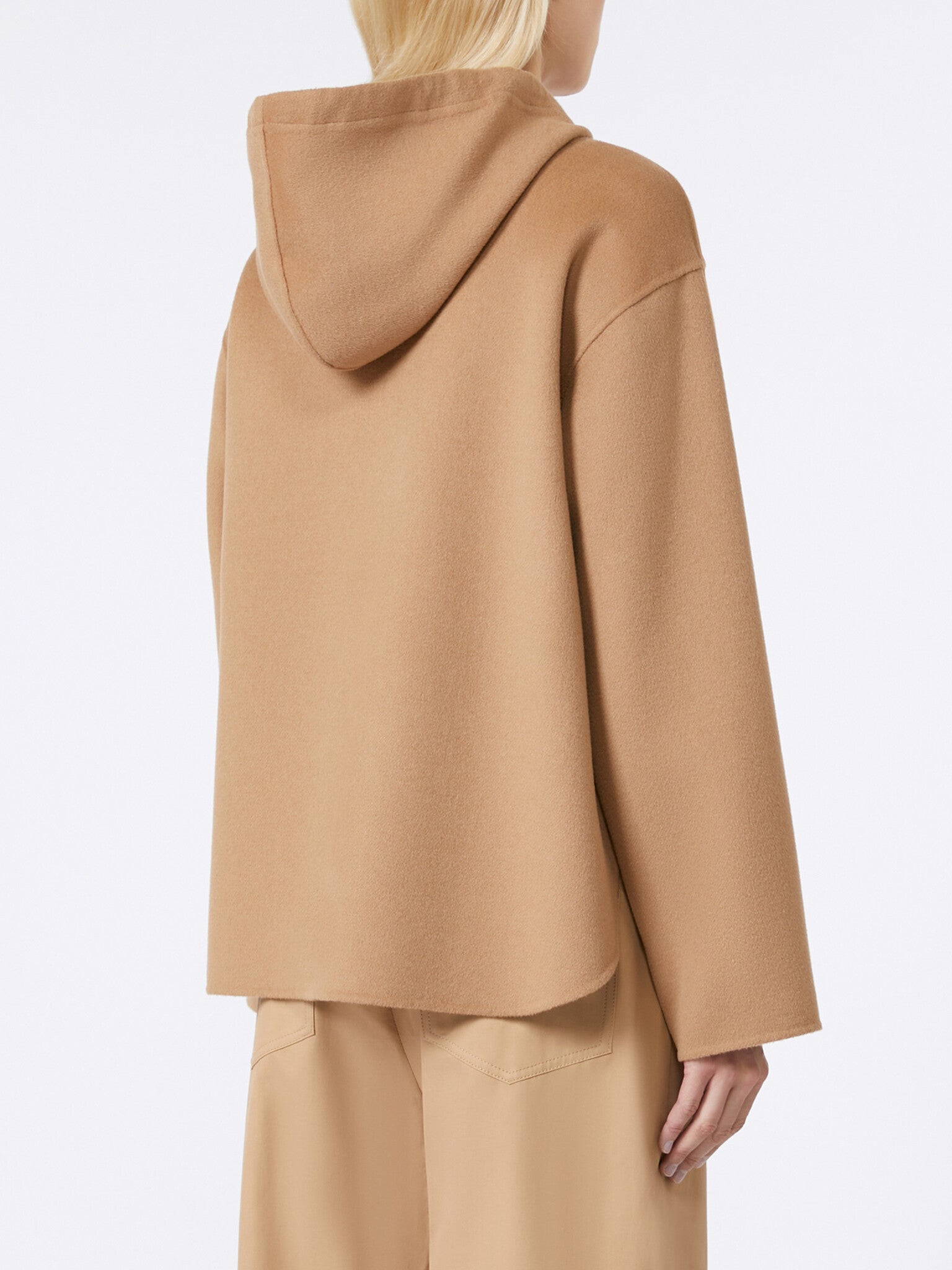MAX MARA Felpa Mina Lana Cashmere Seta-Cammello