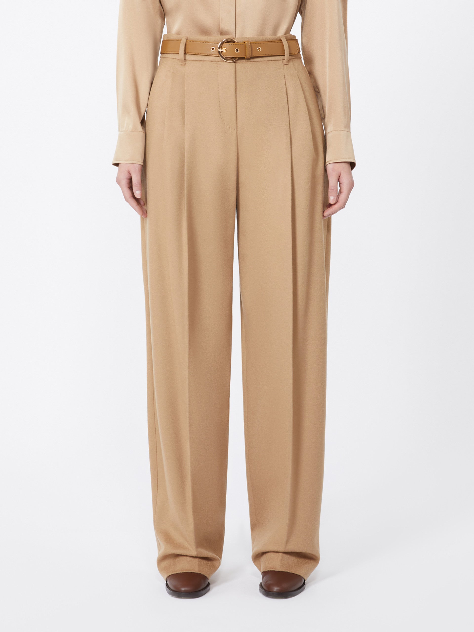 MAX MARA Pantalone Paride Cintura-Cammello