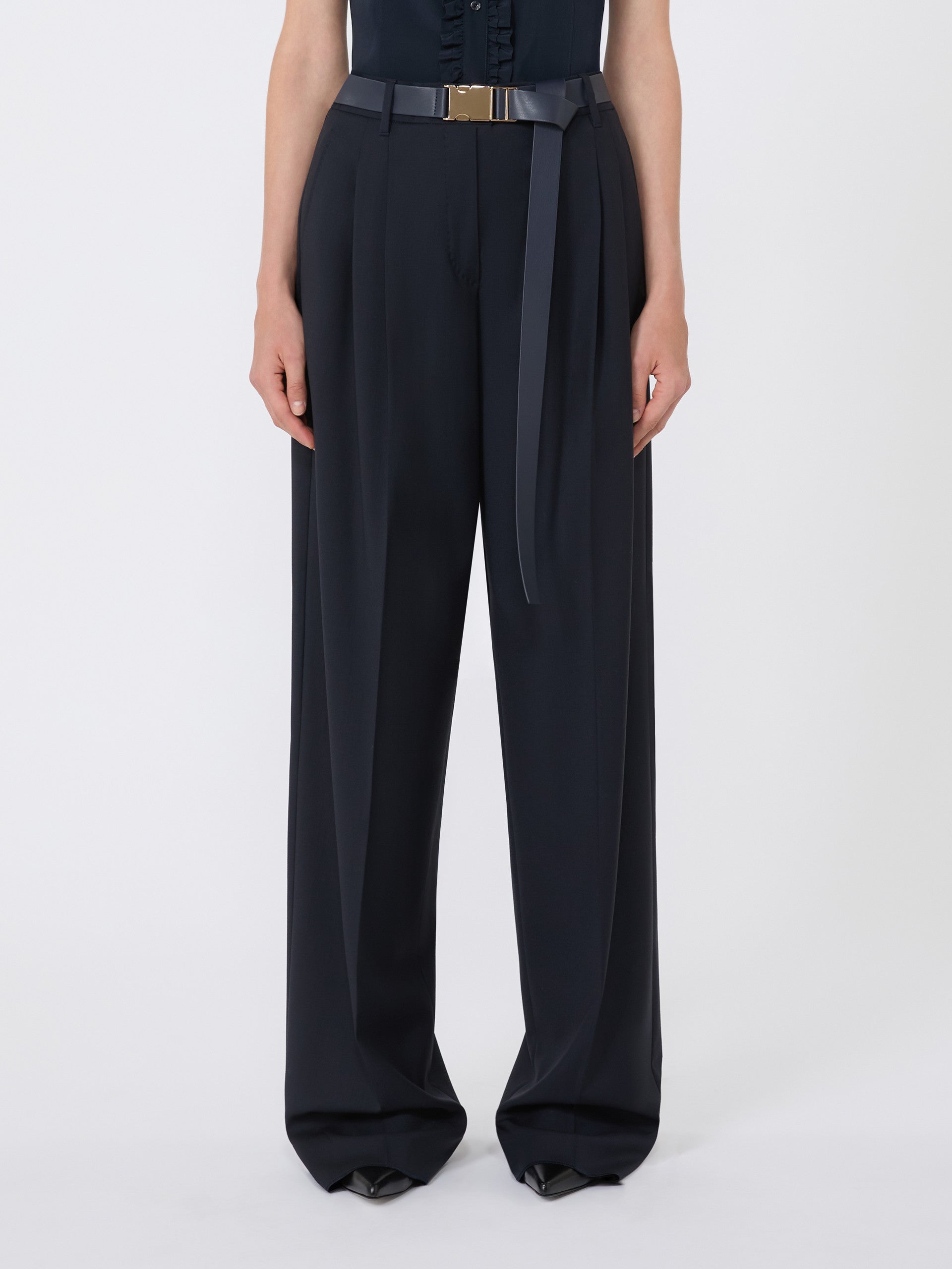 MAX MARA Pantalone Bergamo Cintura-Blu