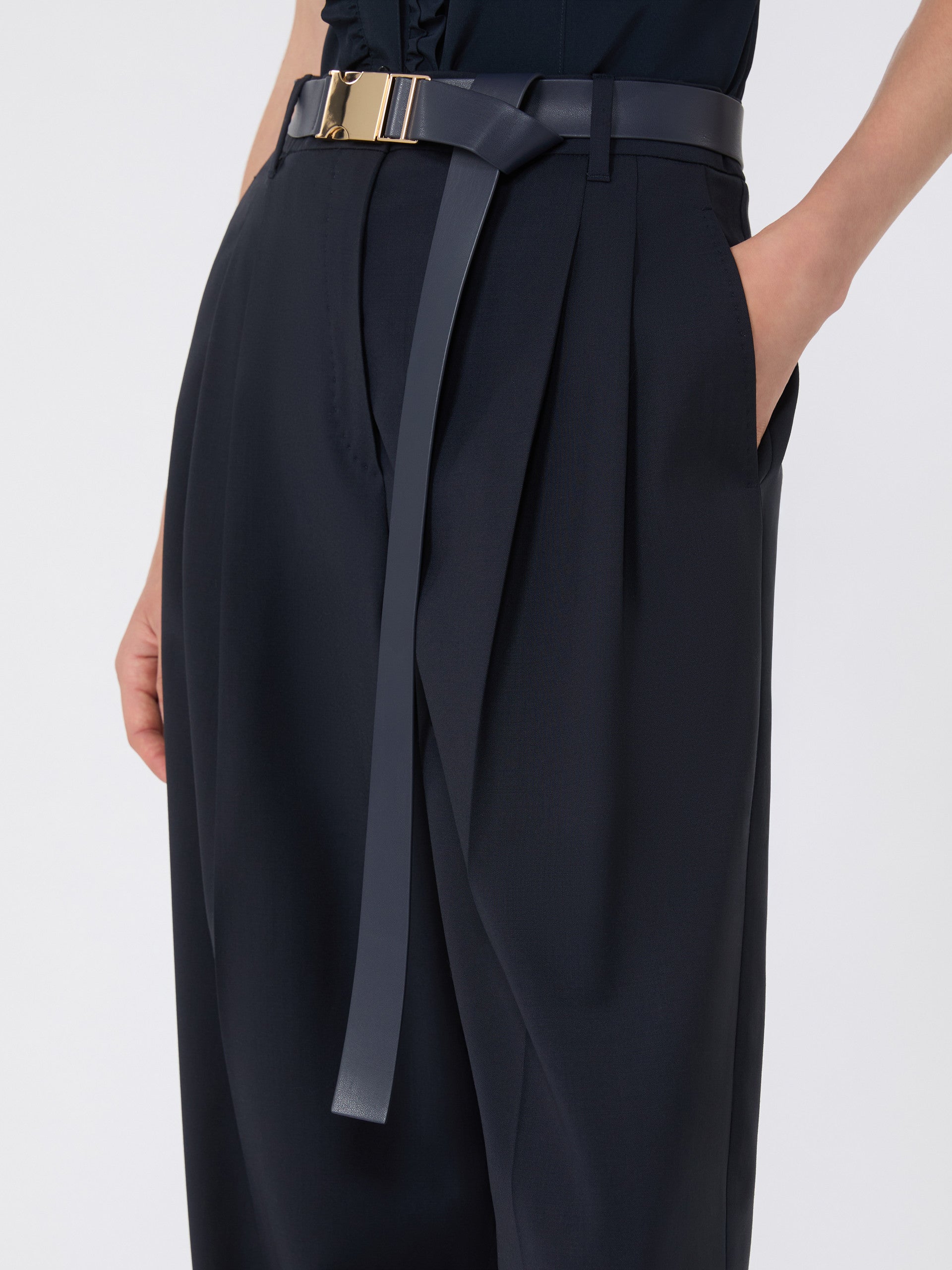 MAX MARA Pantalone Bergamo Cintura-Blu