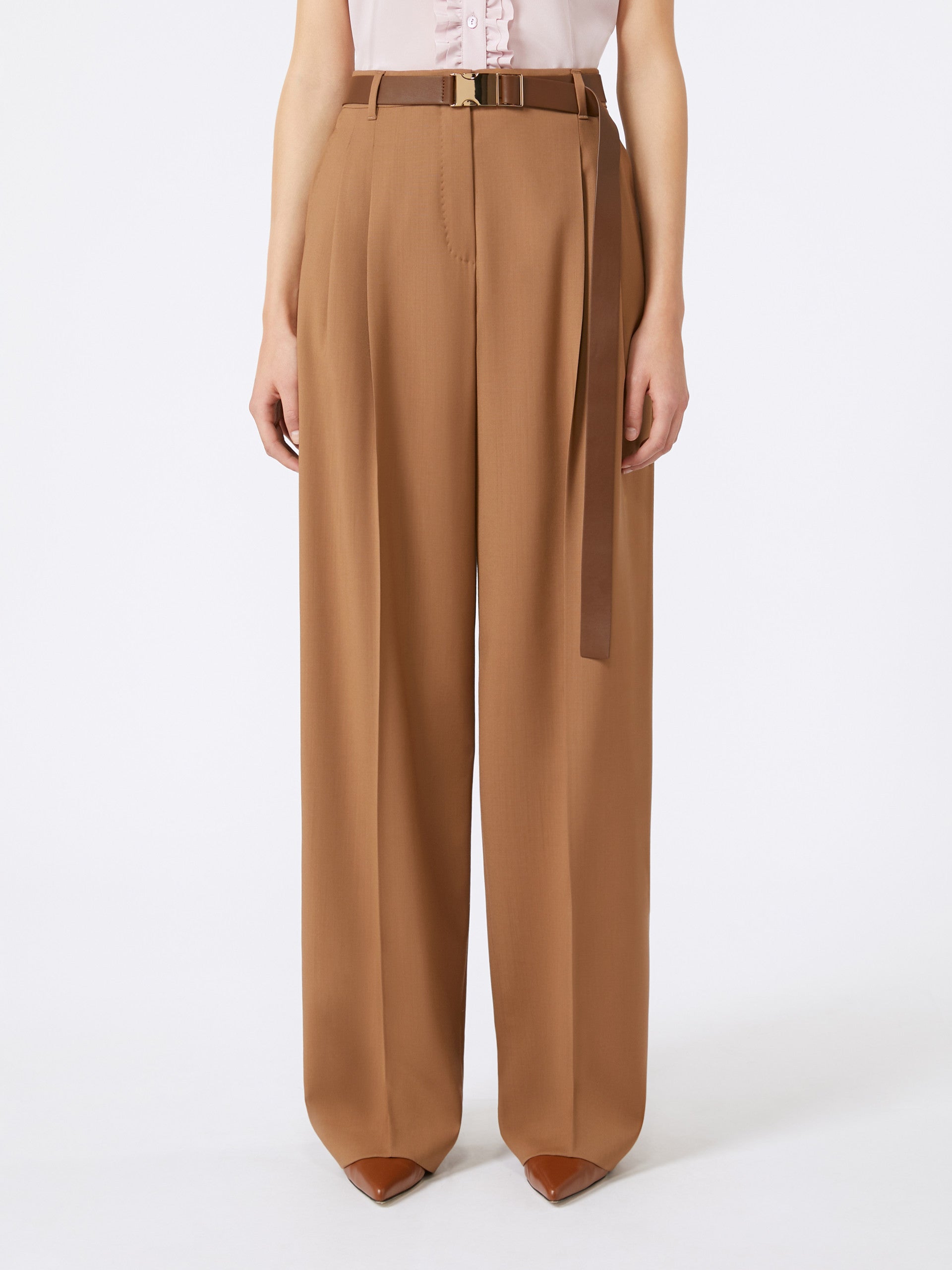 MAX MARA Pantalone Bergamo Cintura-Nocciola