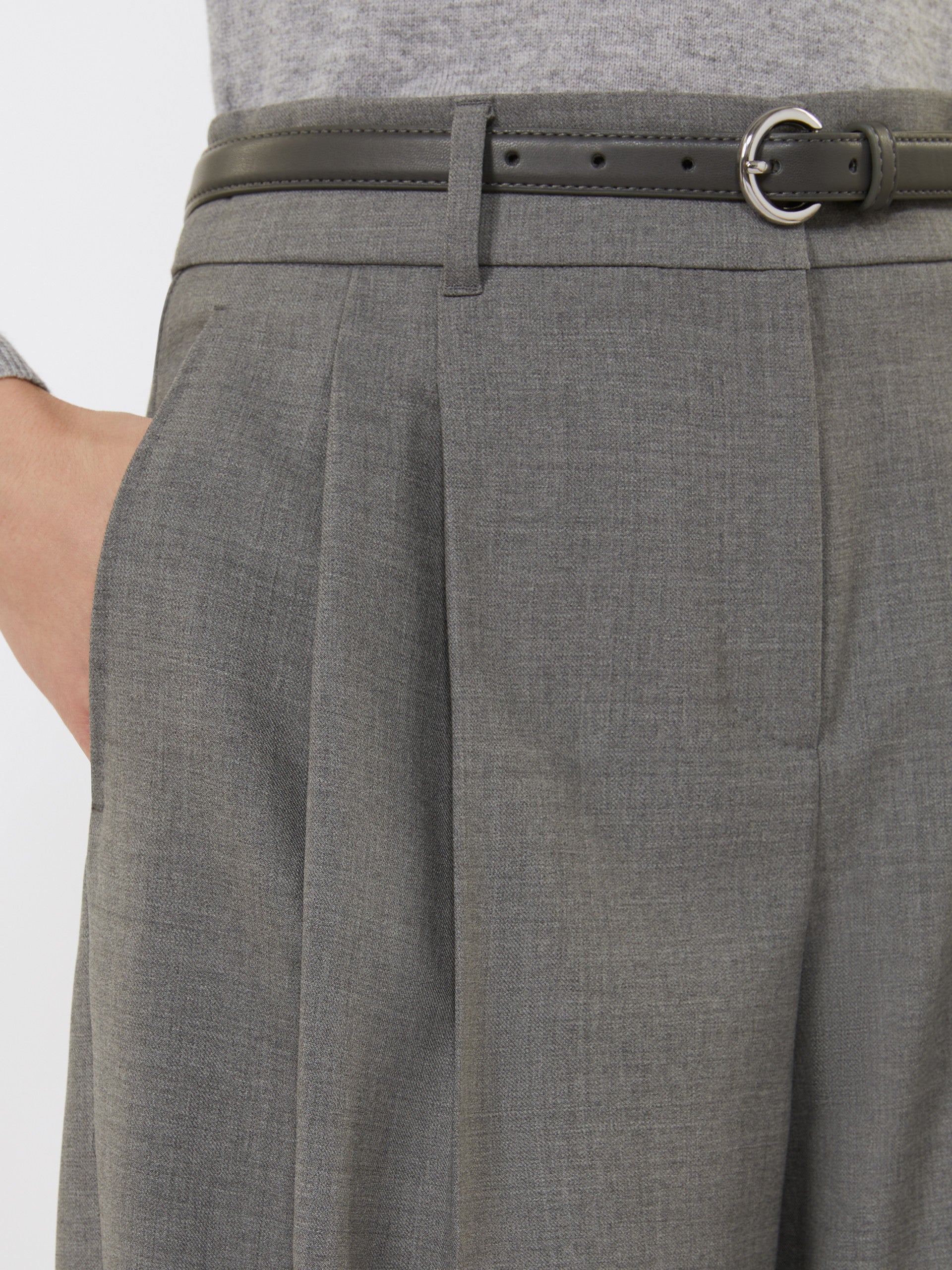 MAX MARA Pantalone Entrata Cintura-Grigio Medio