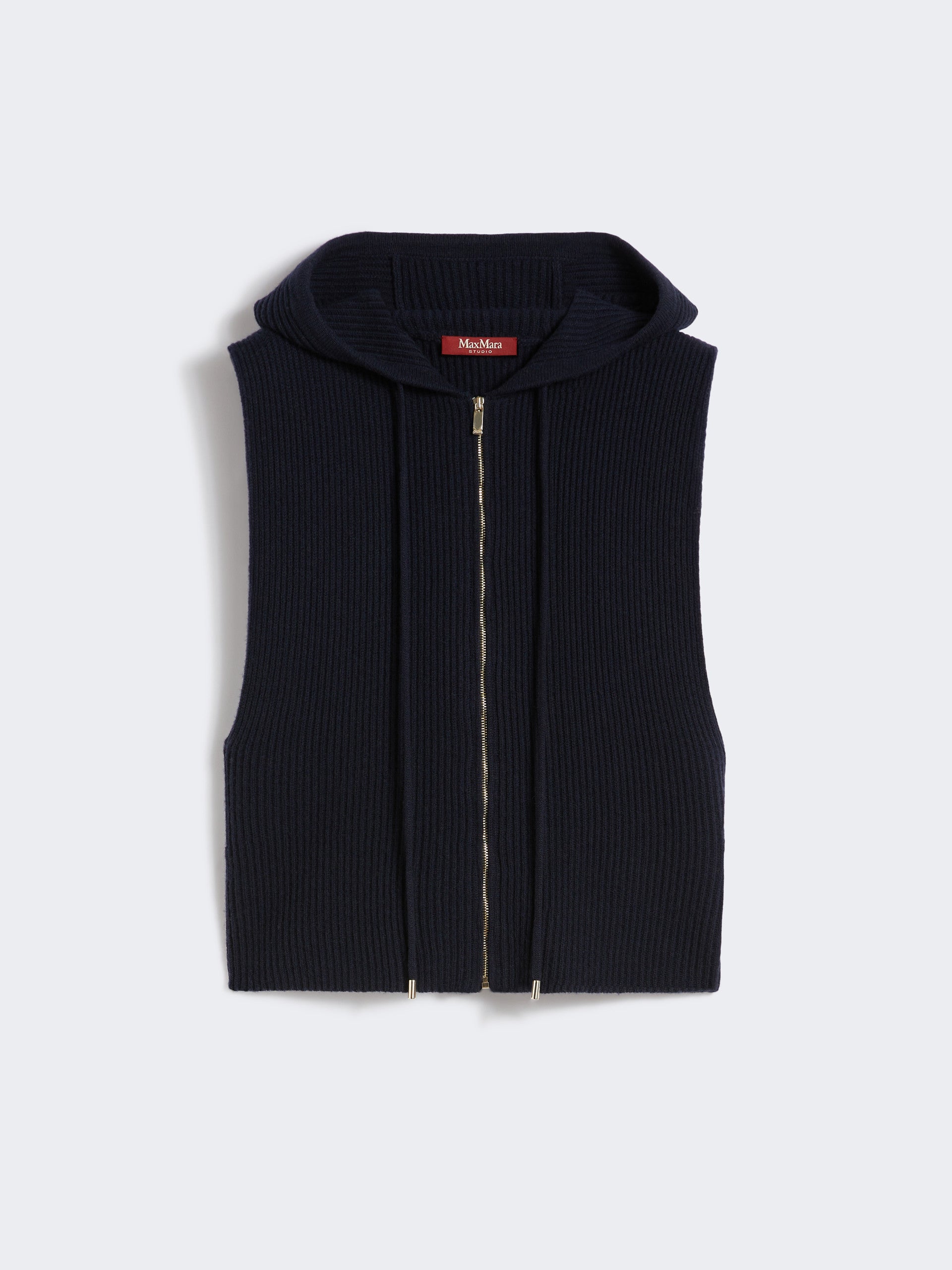 MAX MARA Gilet Mescal Lana Cashmere-Blu