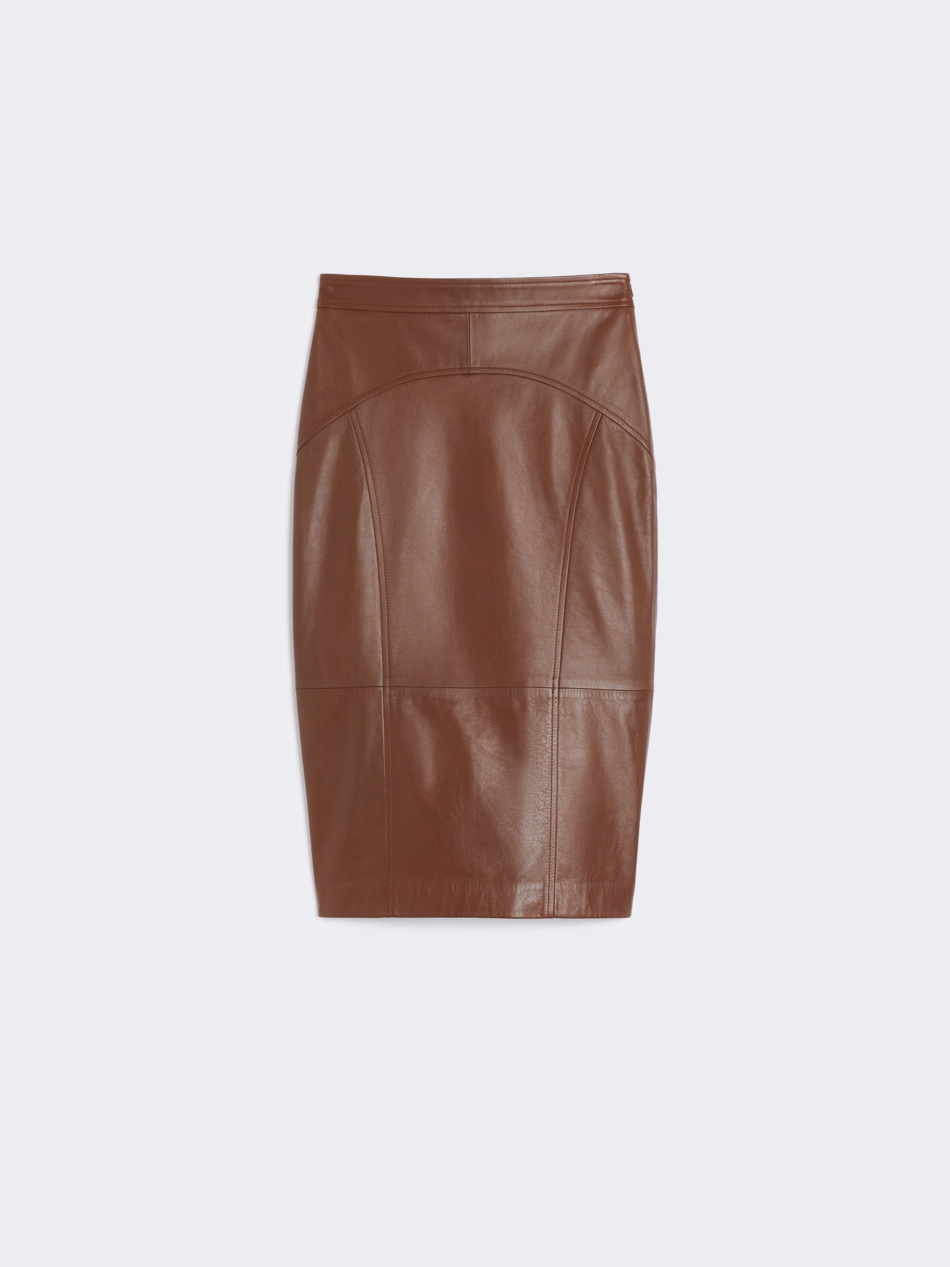 MAX MARA Gonna Taiga Pelle-Marrone