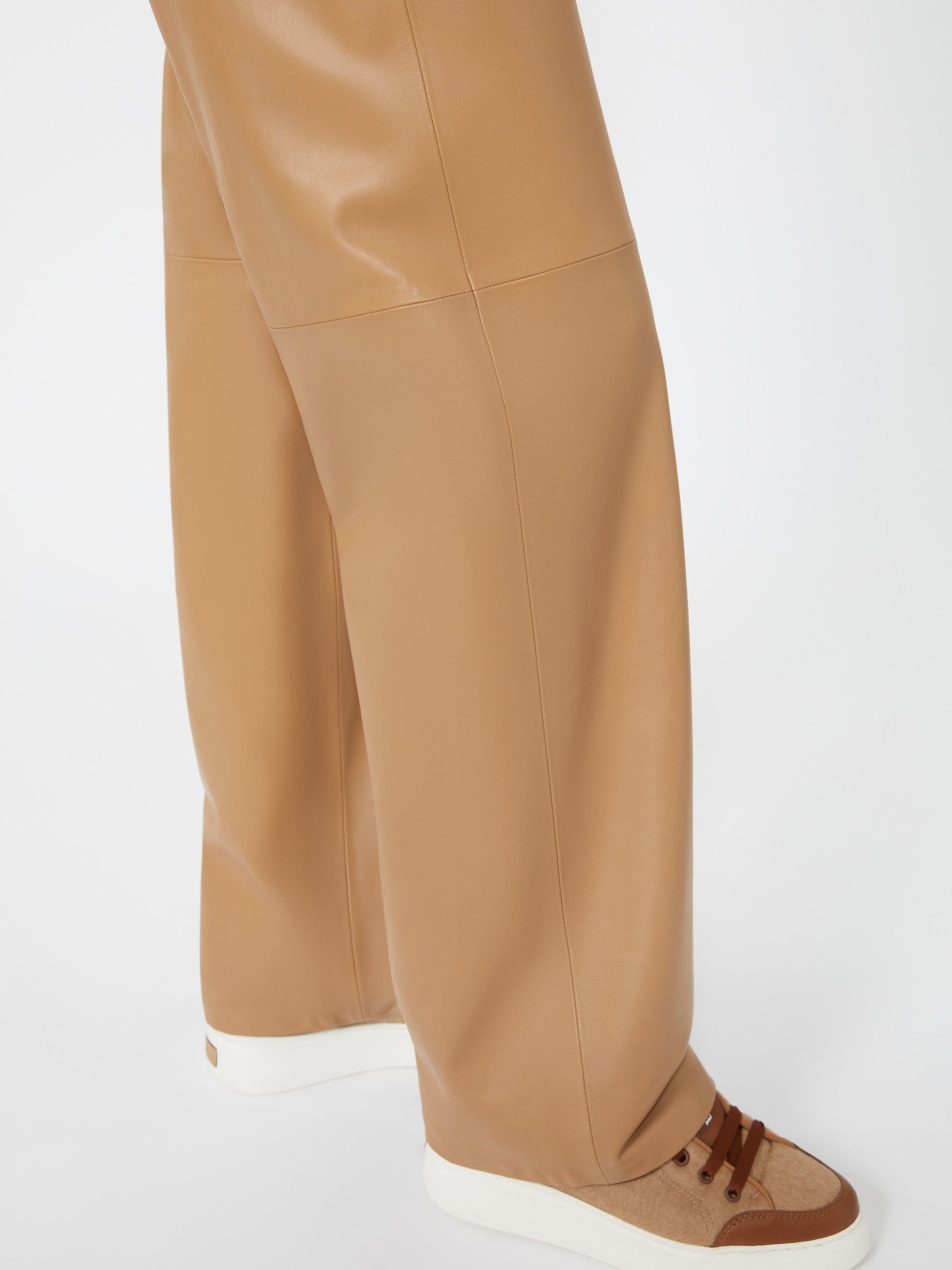 MAX MARA Pantalone Rimmel Pelle-Cammello