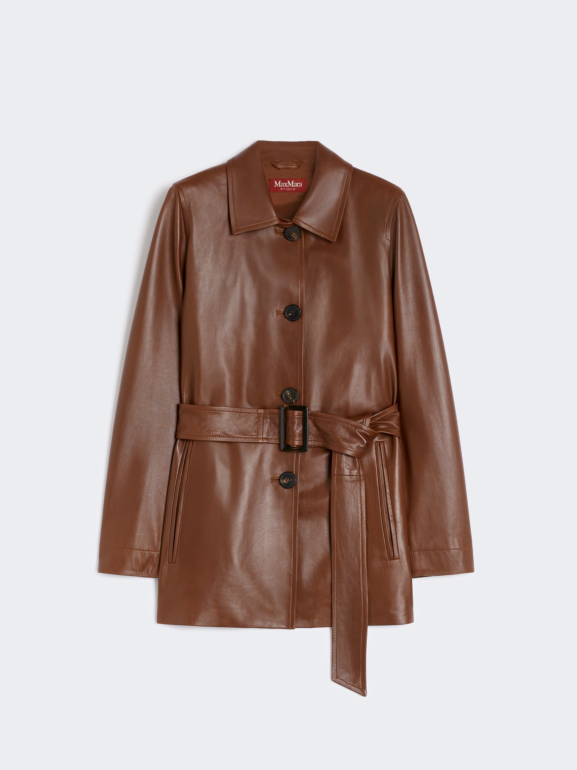MAX MARA Giacca Tolmin Pelle-Marrone