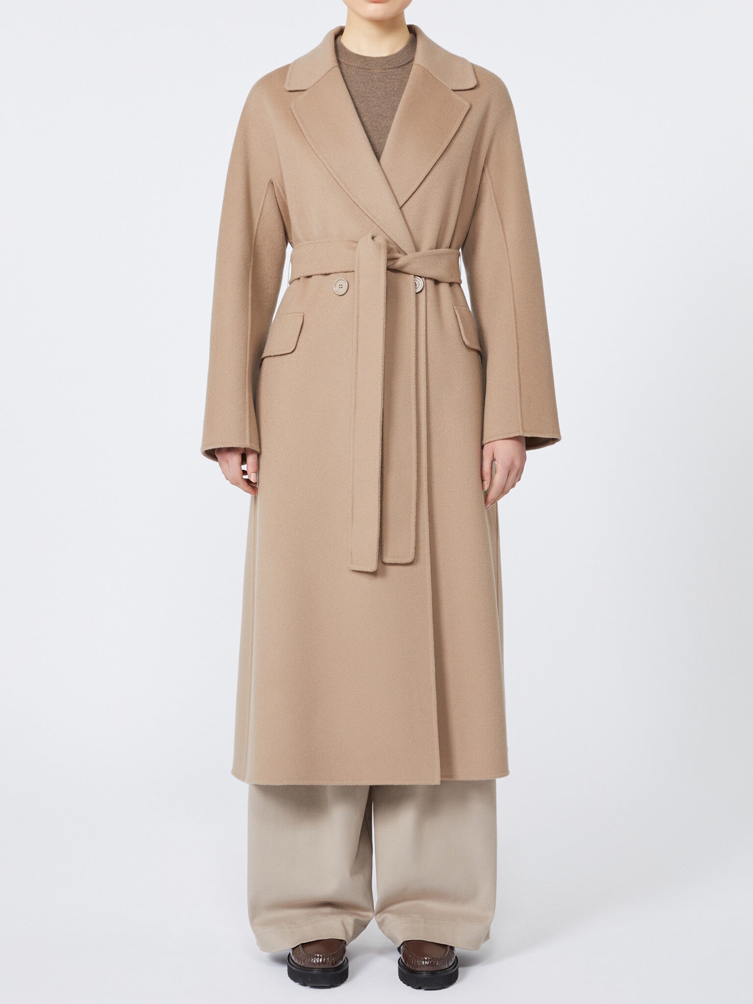 MAX MARA Cappotto Enzo Lana-Sabbia