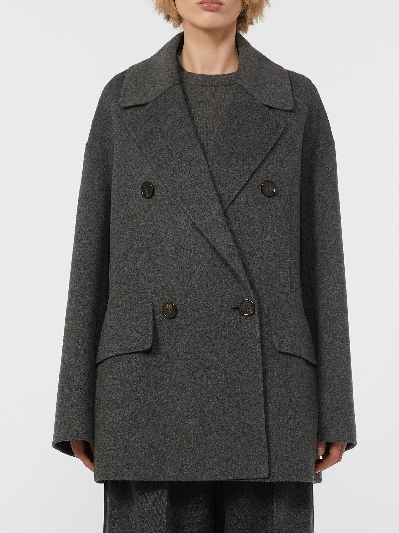 MAX MARA Giacca Ornella Lana-Grigio Scuro