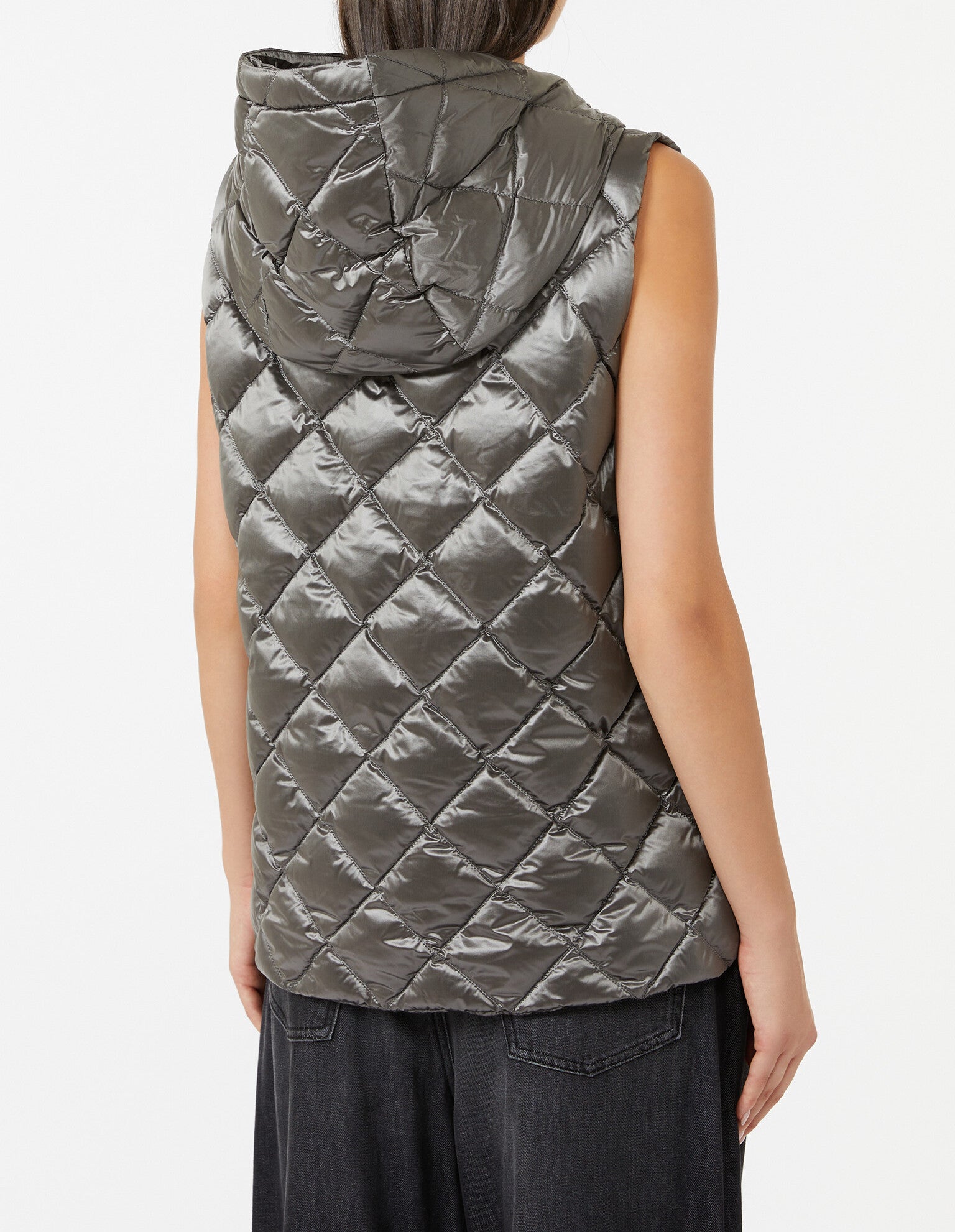 MAX MARA Gilet Imbottito Spacegi-Grigio Medio