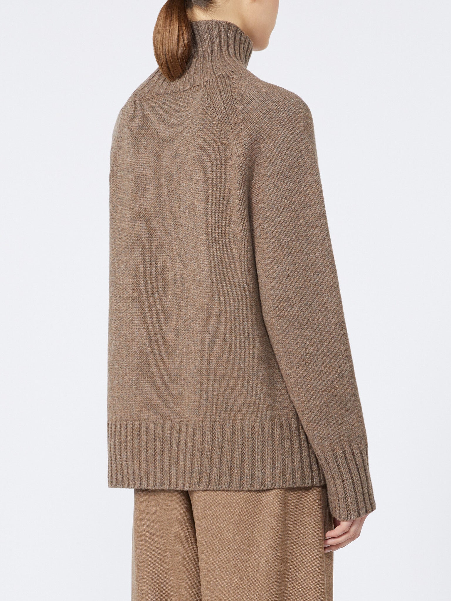 MAX MARA Maglia Mantova Lana Cashmere-Nocciola