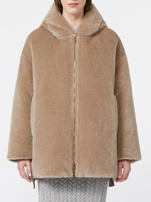 MAX MARA Piumino corto Olivia Reversible-Beige