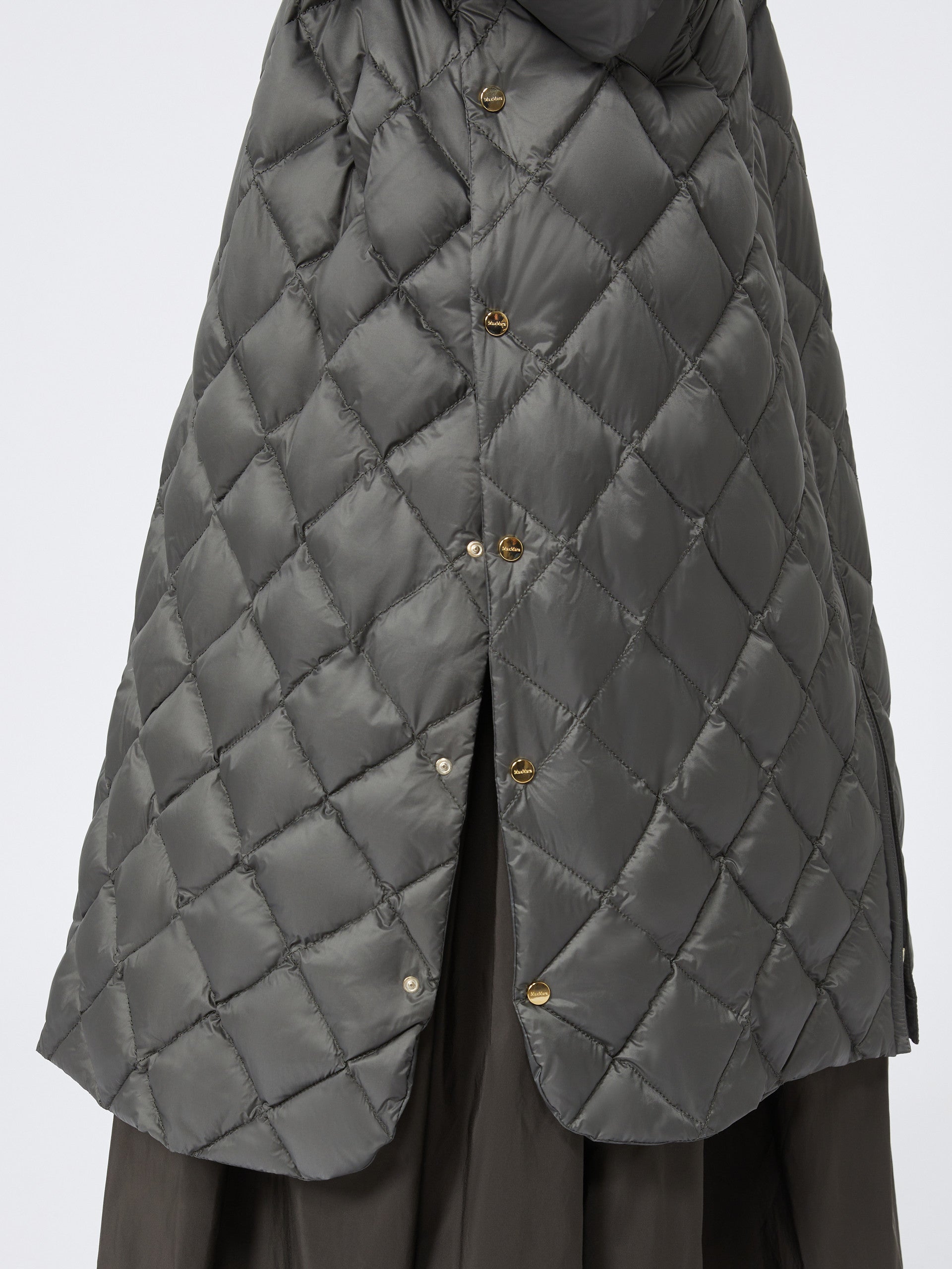MAX MARA Piumino Lungo Imbottito Trepar-Verde