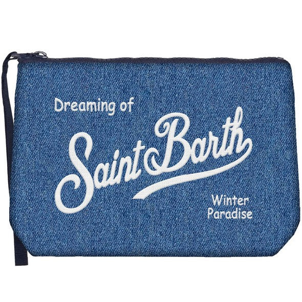 MC2 SAINT BARTH Pochette Aline Denim-Blu