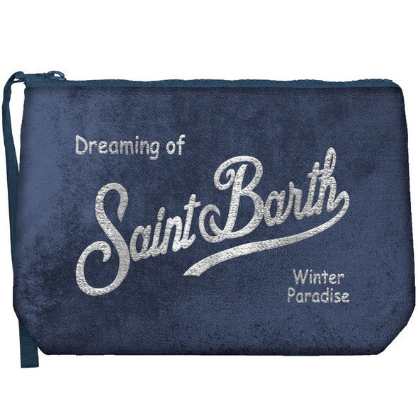 MC2 SAINT BARTH POCHETTE ALINE VELVET-Navy