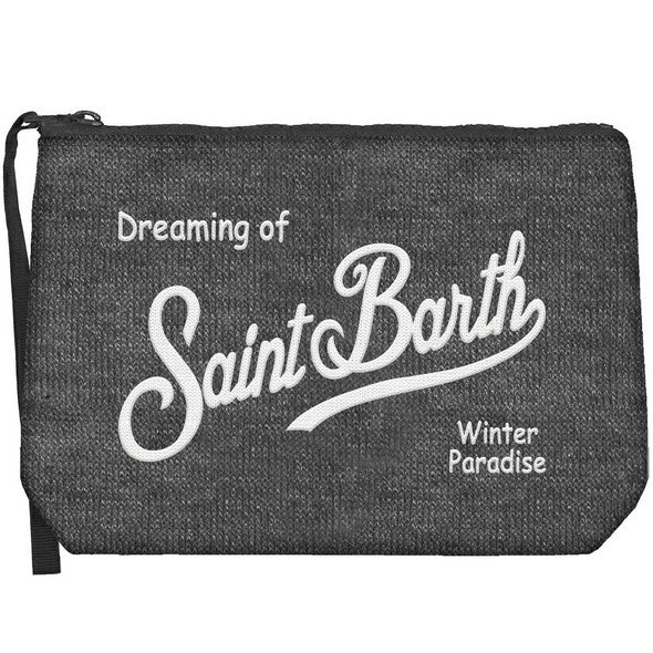 MC2 SAINT BARTH POCHETTE ALINE WOOL-Nero
