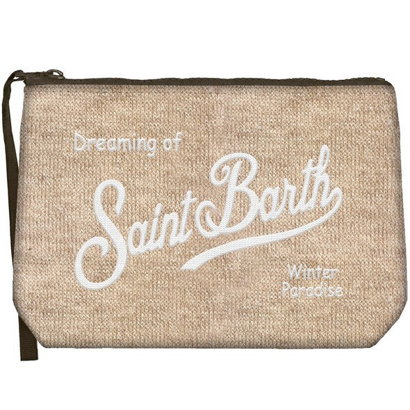MC2 SAINT BARTH POCHETTE ALINE WOOL-Beige